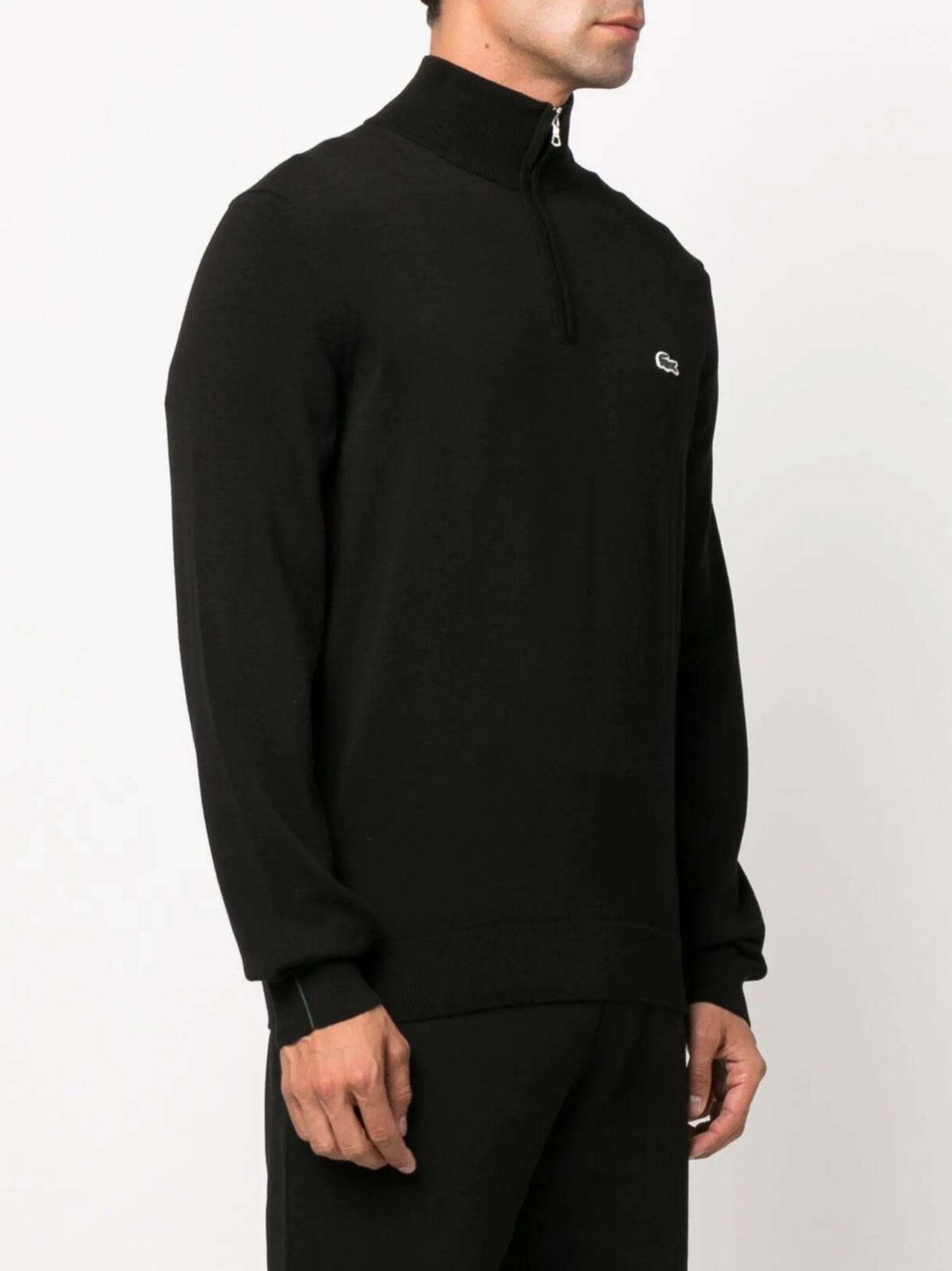logo-appliqué half-zip jumper