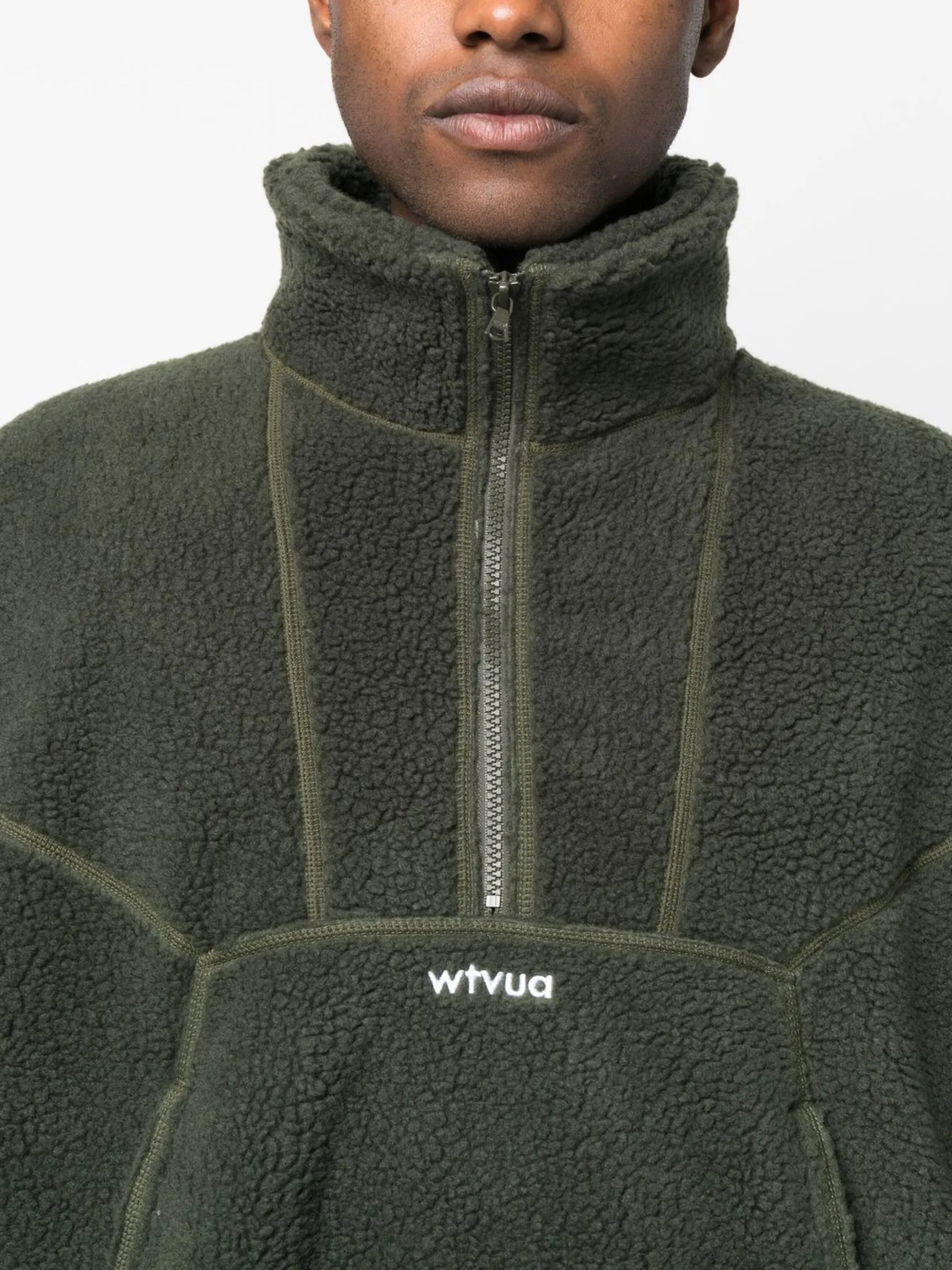 fleece high-neck jumper