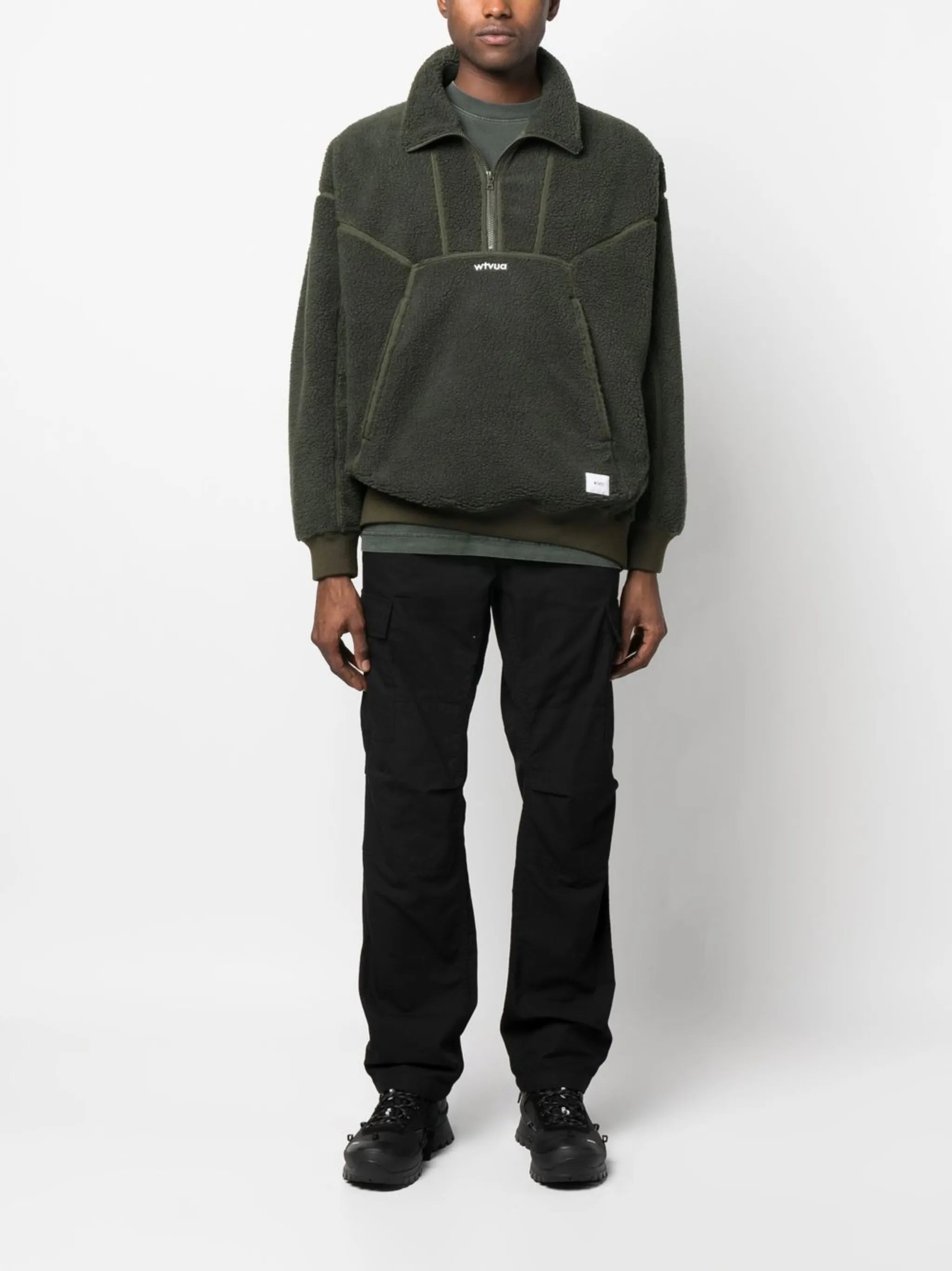 fleece high-neck jumper
