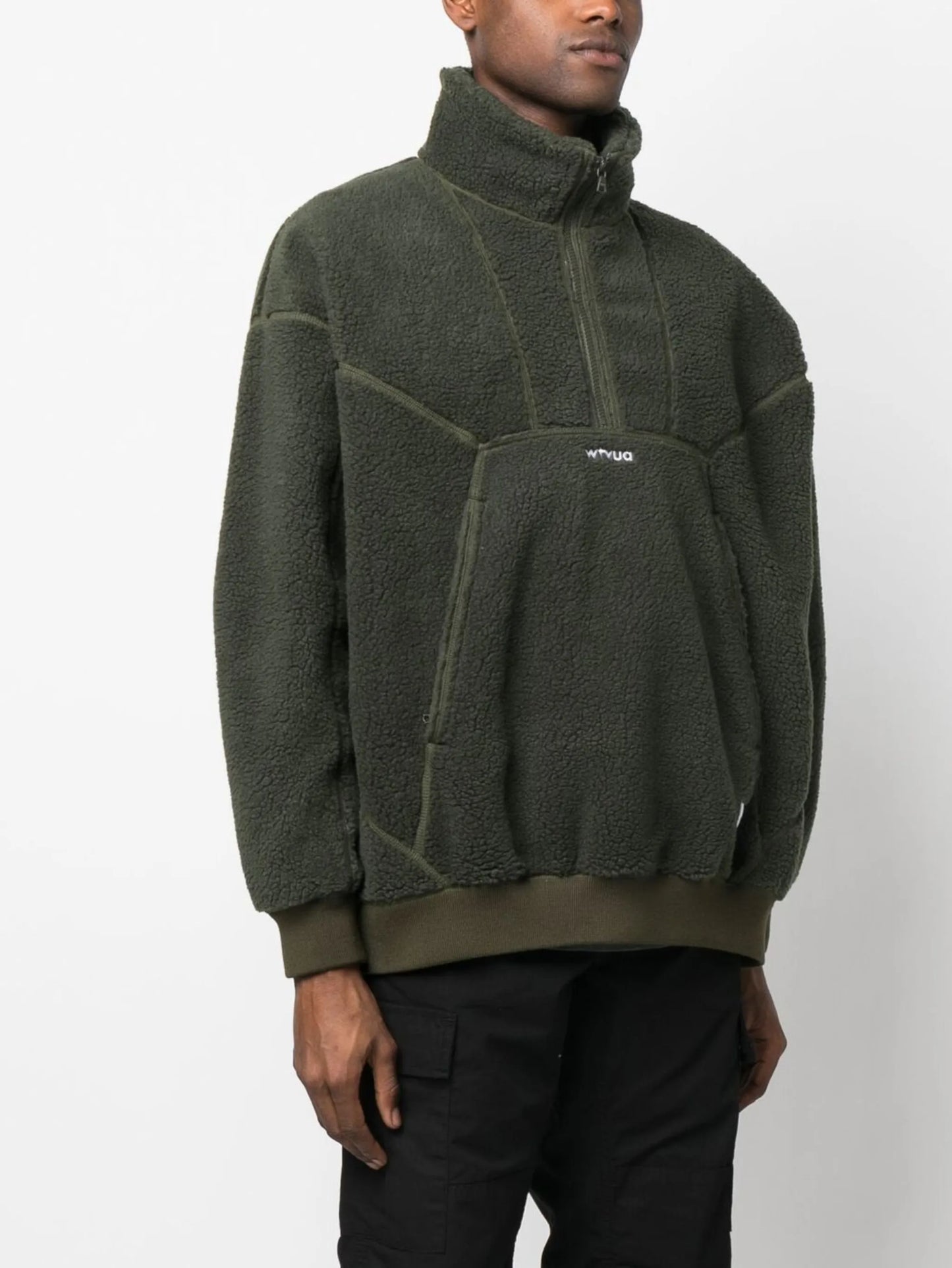 fleece high-neck jumper