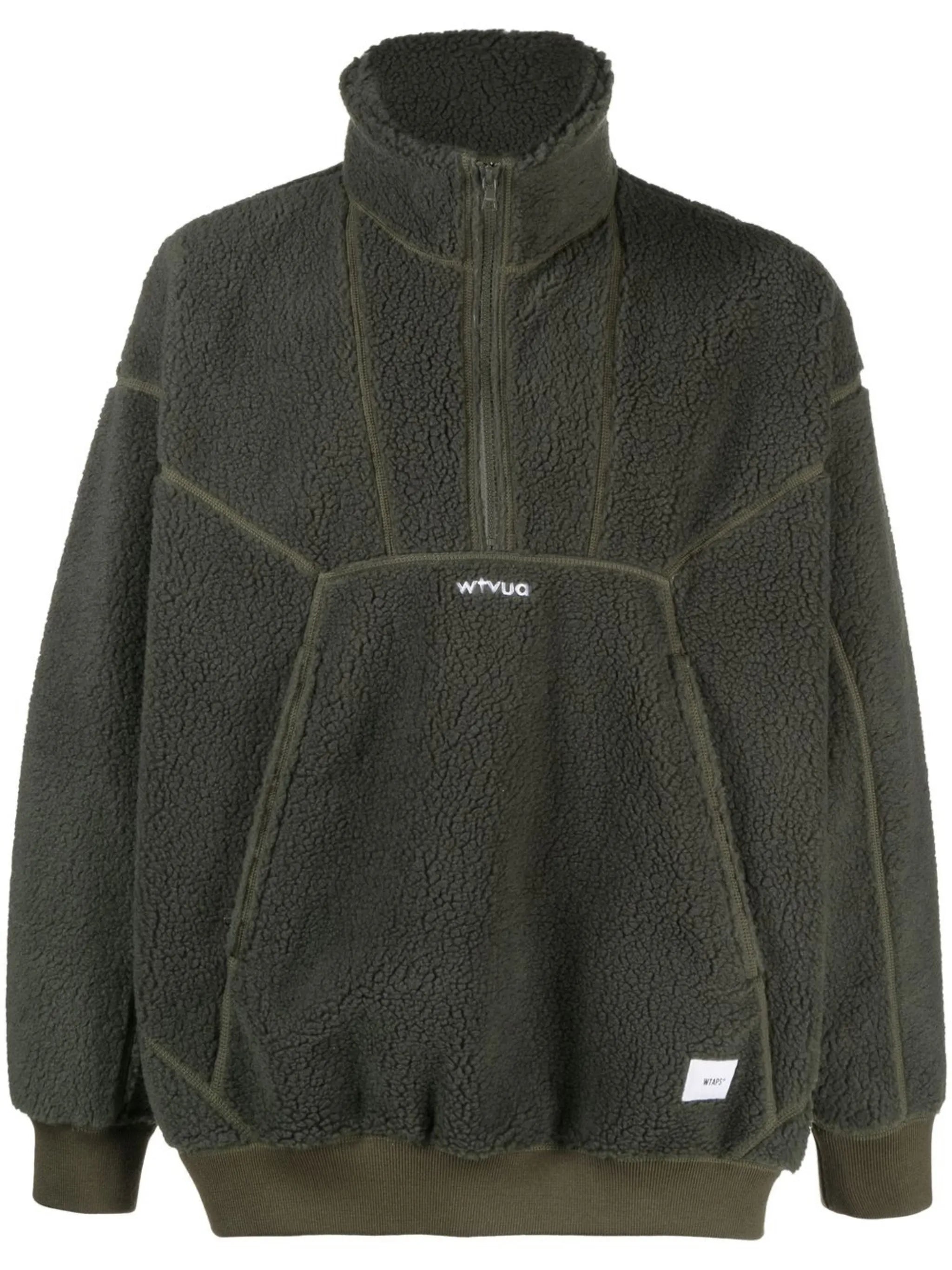 fleece high-neck jumper