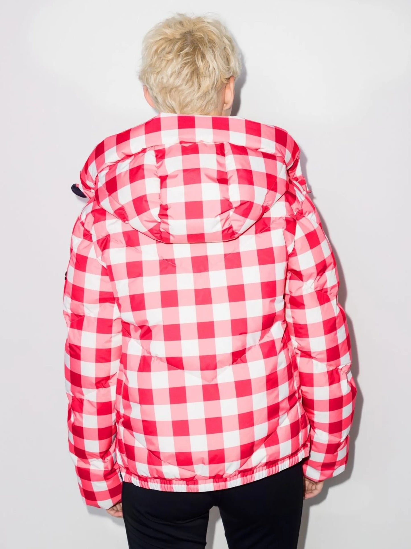 Bardot gingham-check ski jacket