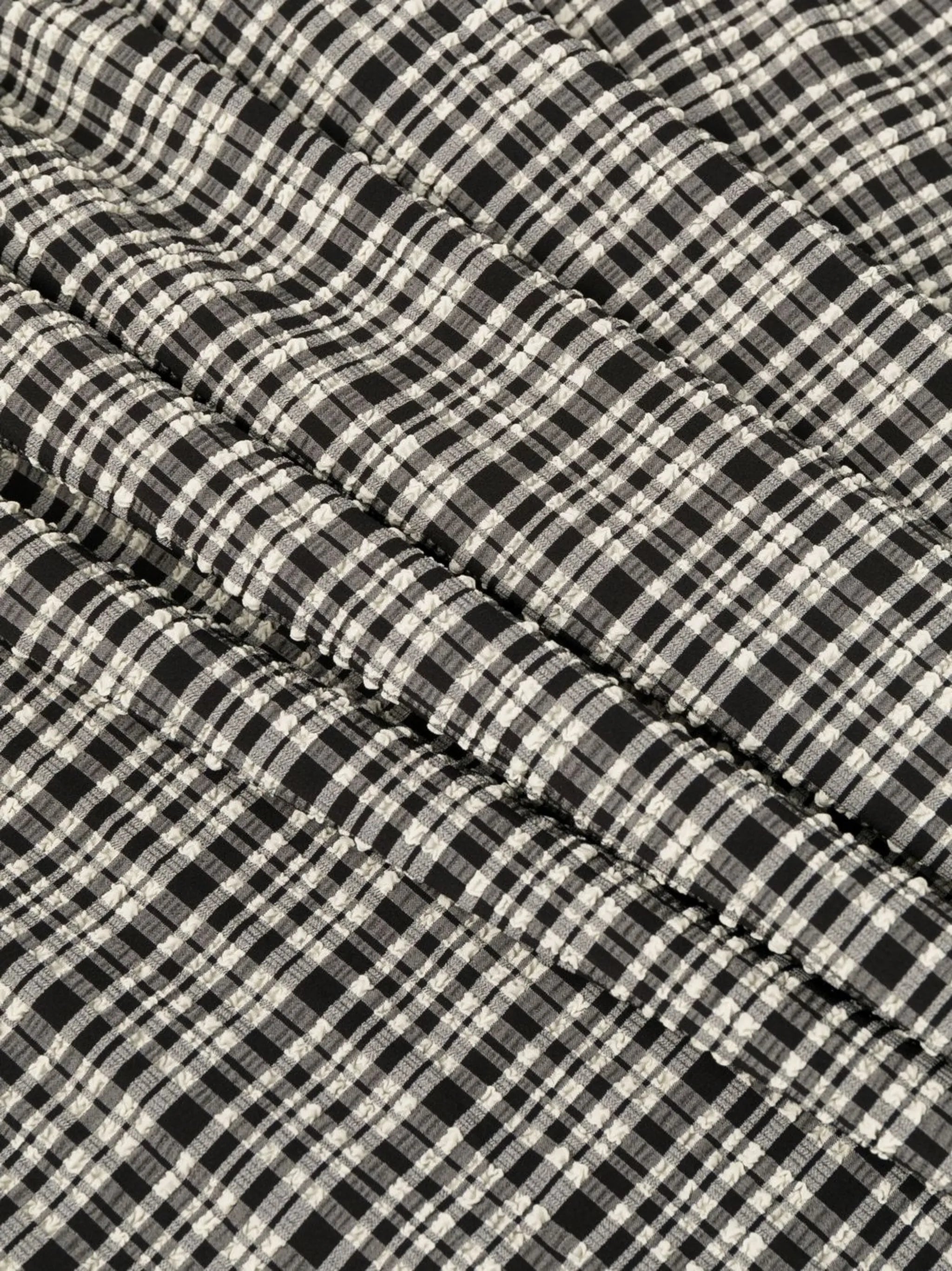 check-pattern maxi dress