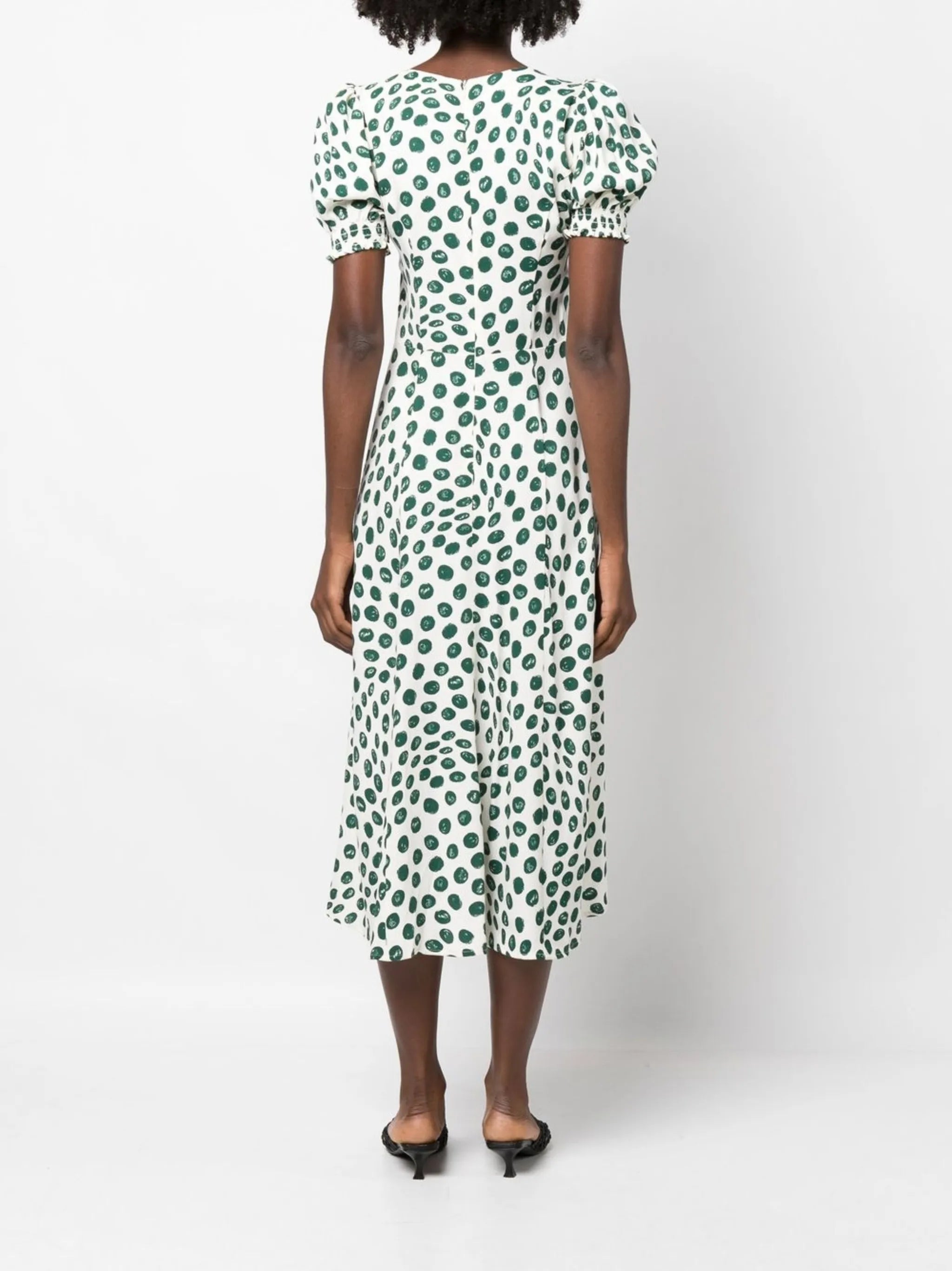 Lacey polka-pot print dress