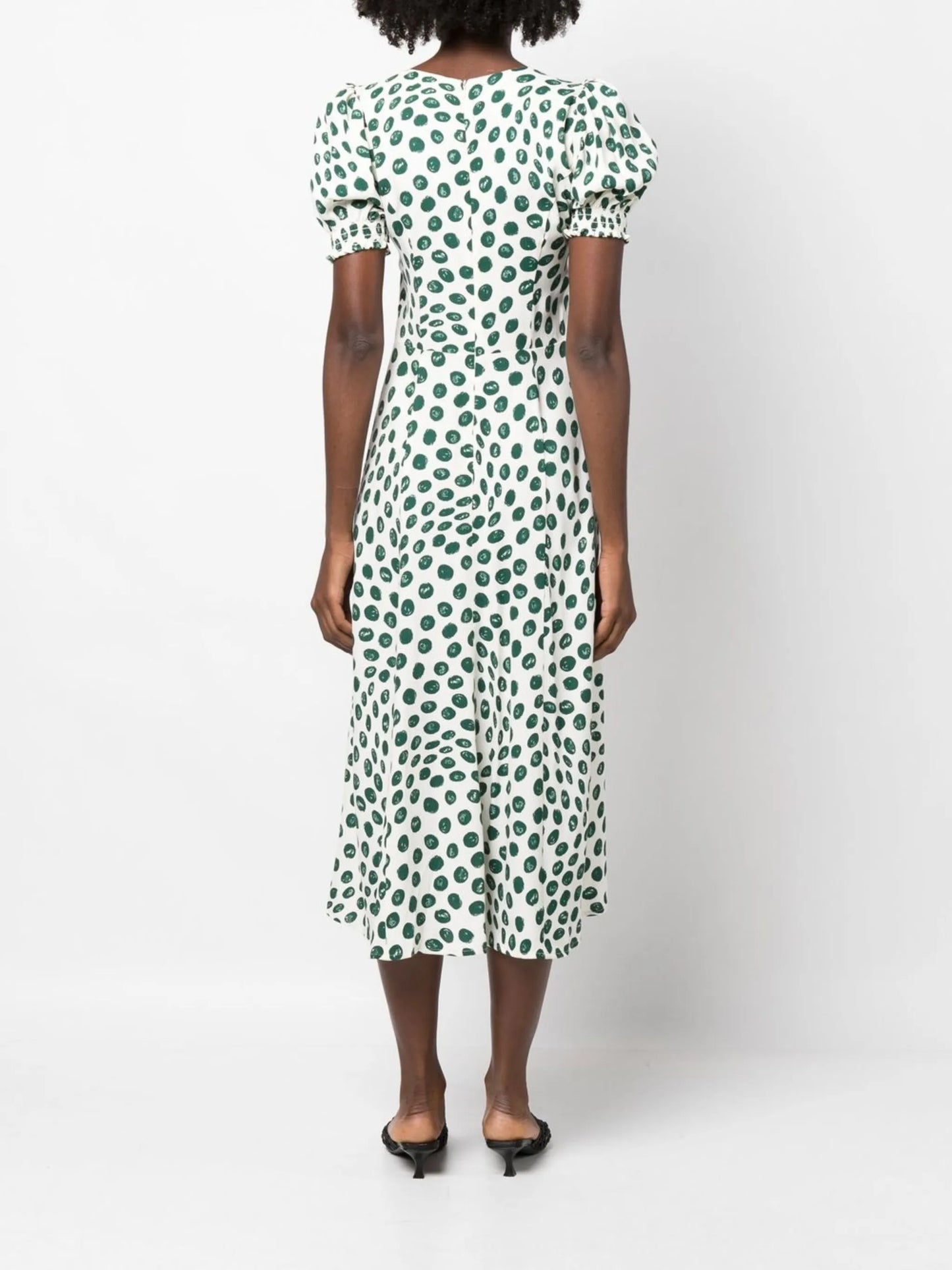 Lacey polka-pot print dress