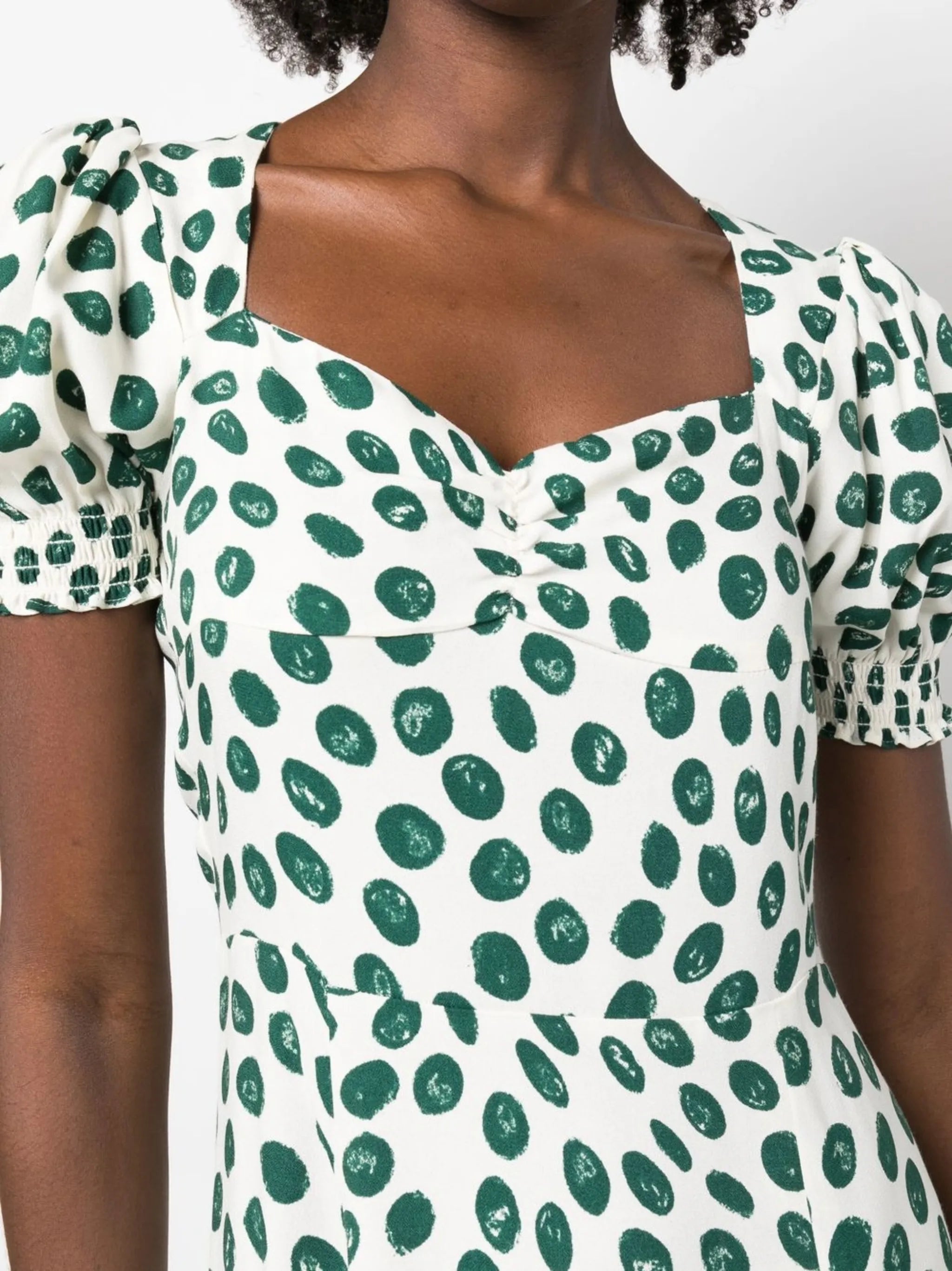 Lacey polka-pot print dress