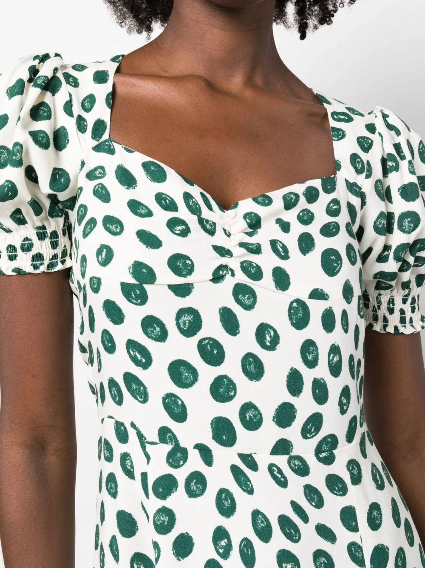 Lacey polka-pot print dress