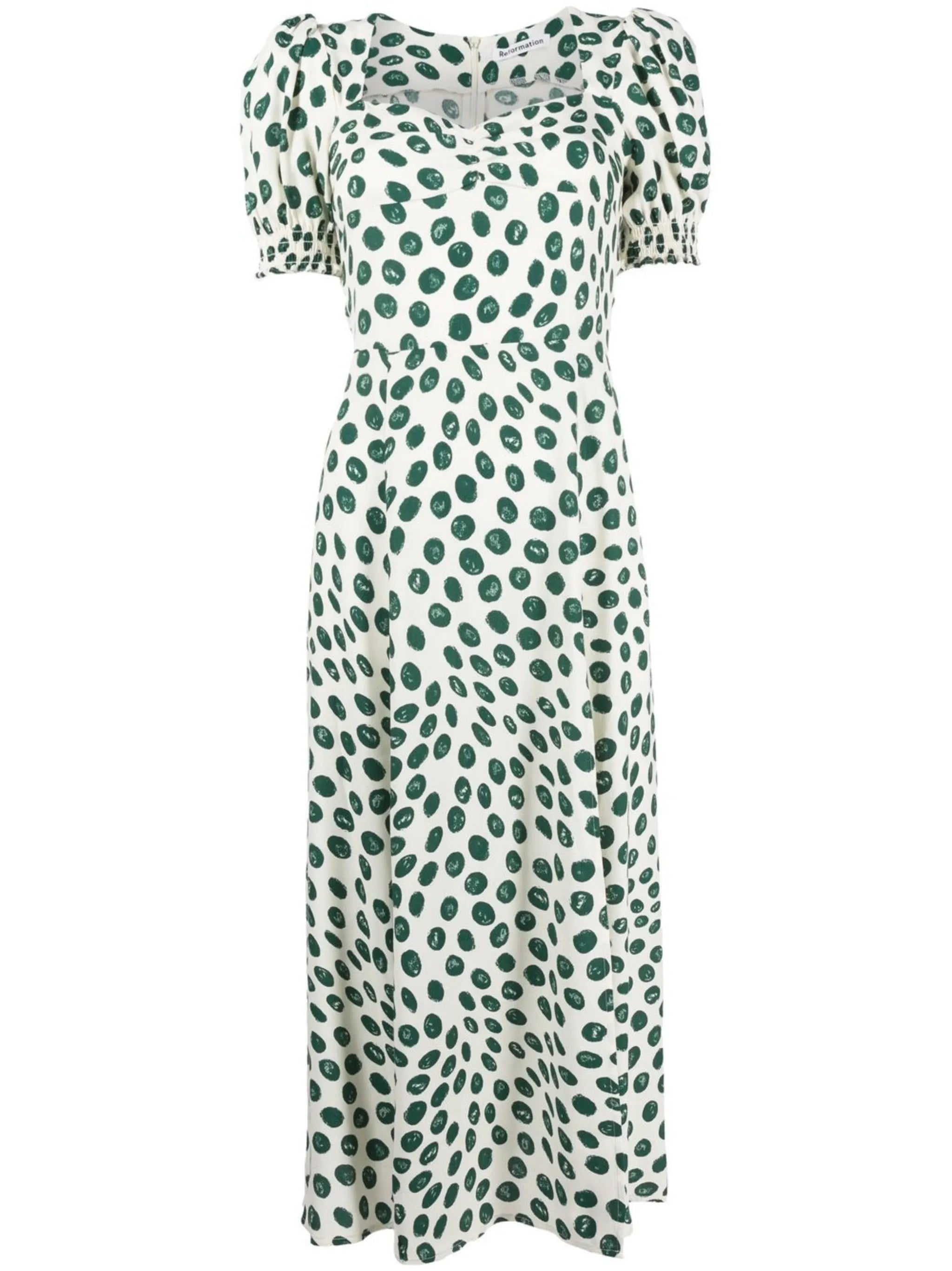 Lacey polka-pot print dress