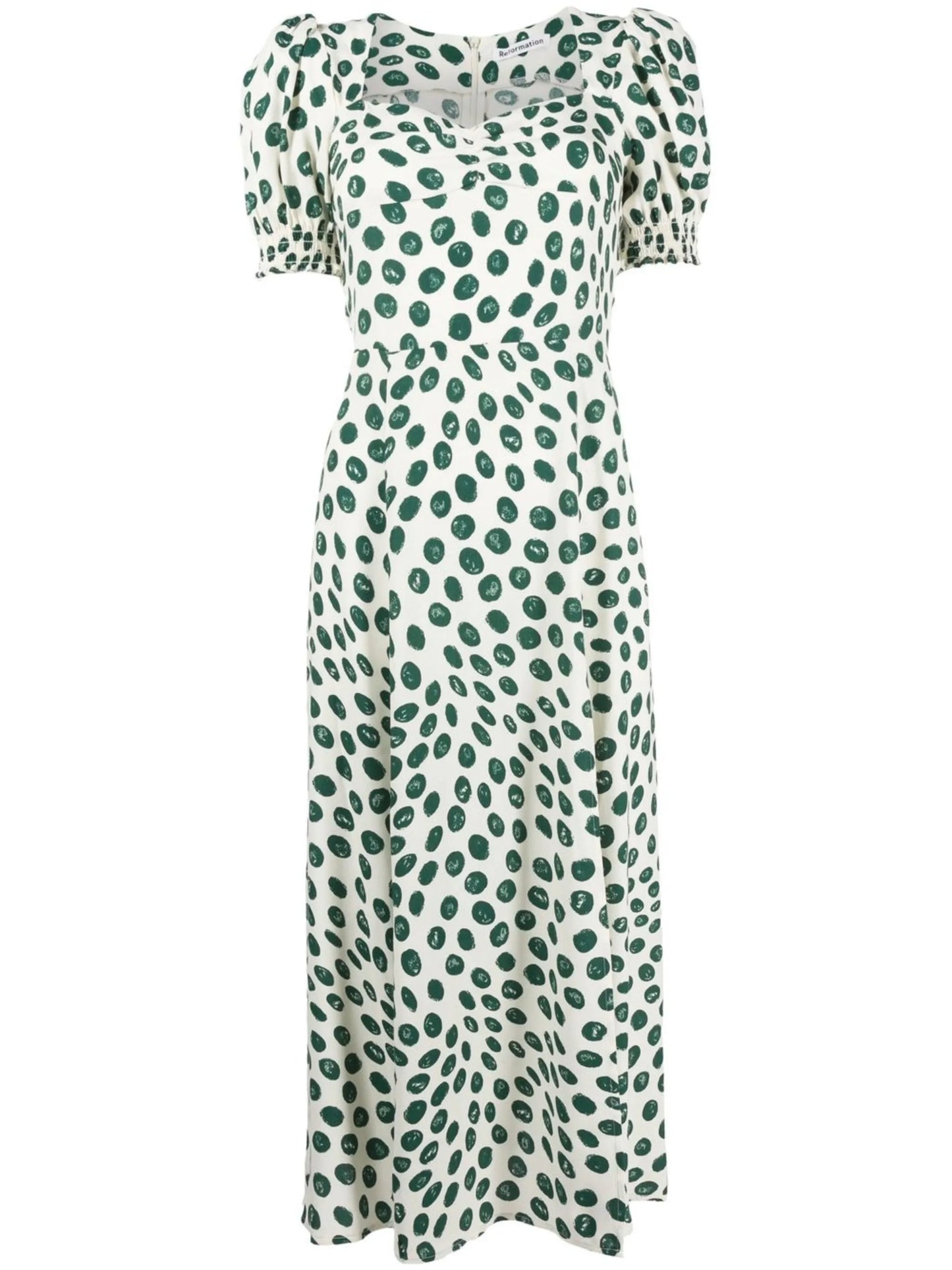 Lacey polka-pot print dress