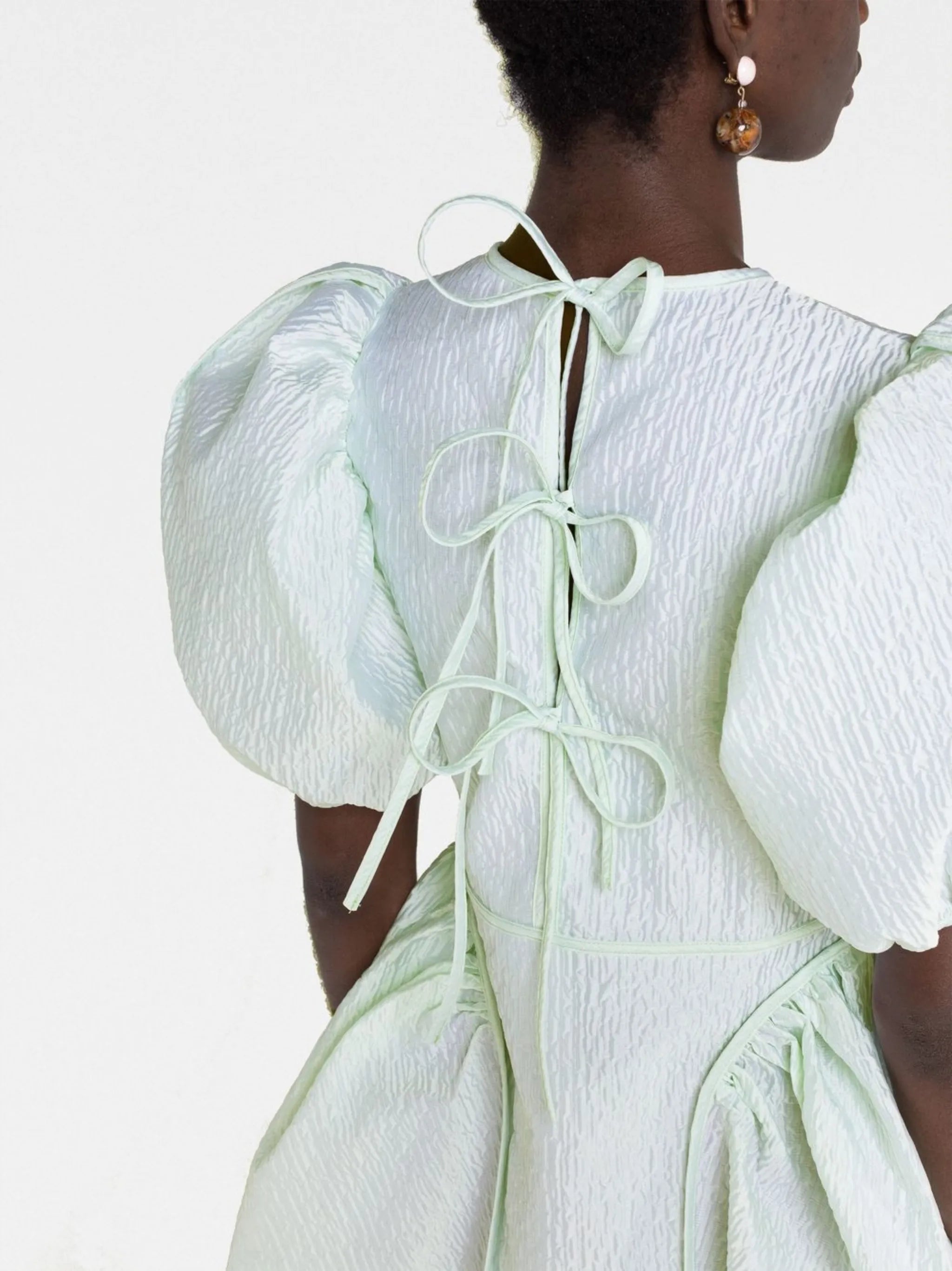 Fonda puff-sleeve dress