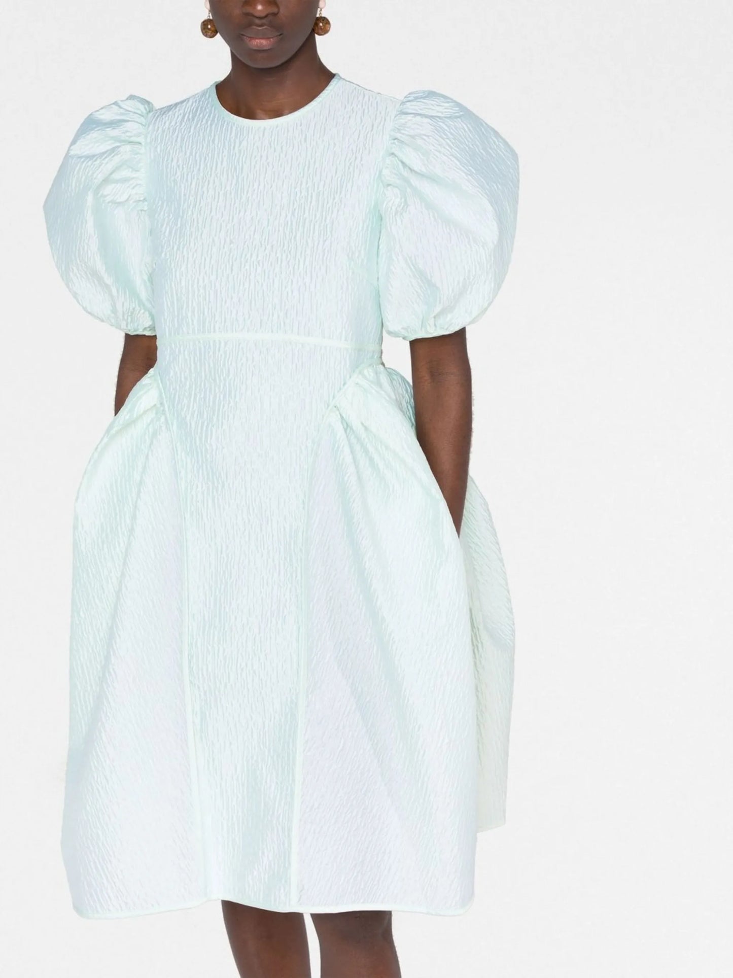 Fonda puff-sleeve dress