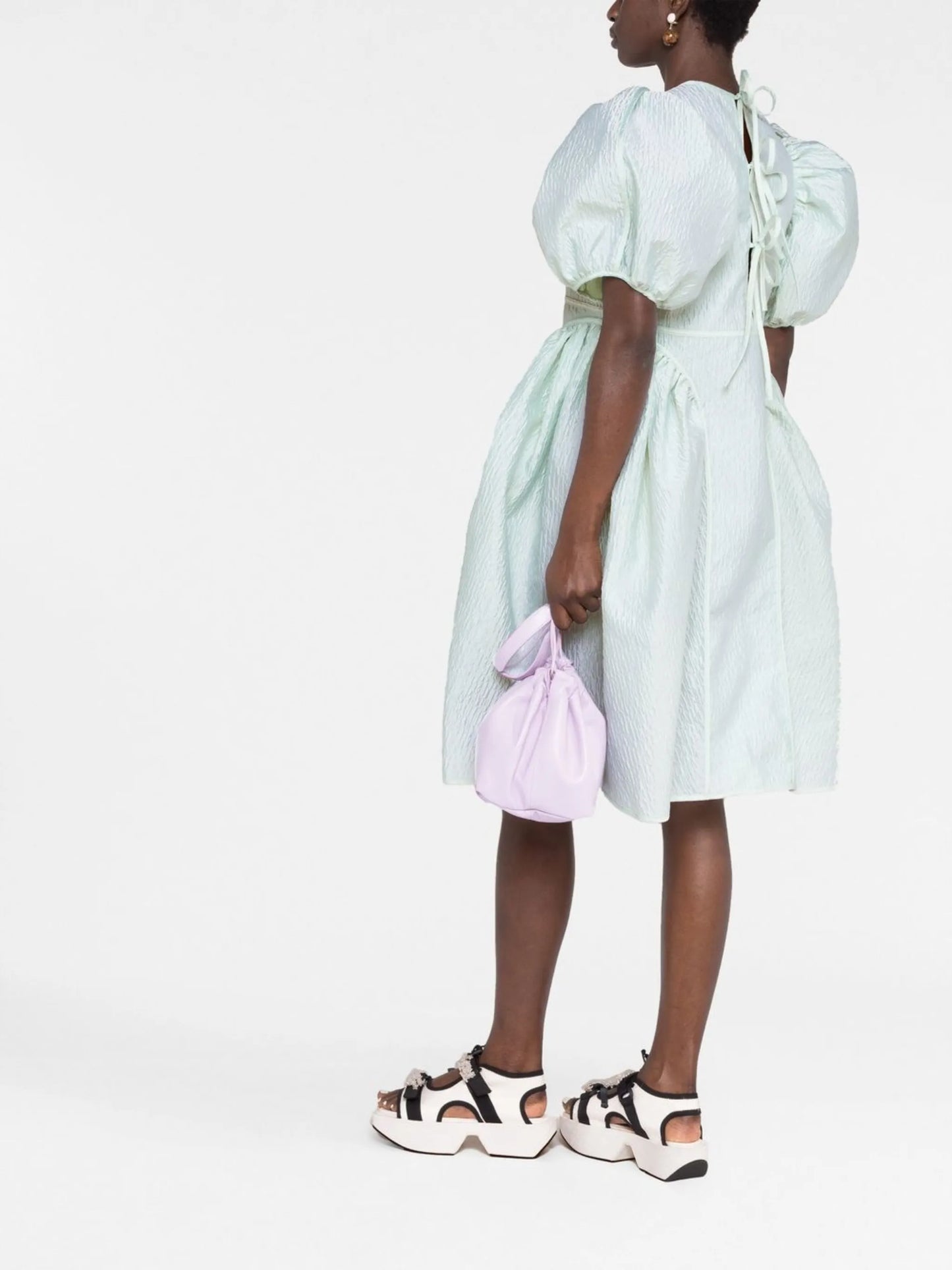 Fonda puff-sleeve dress