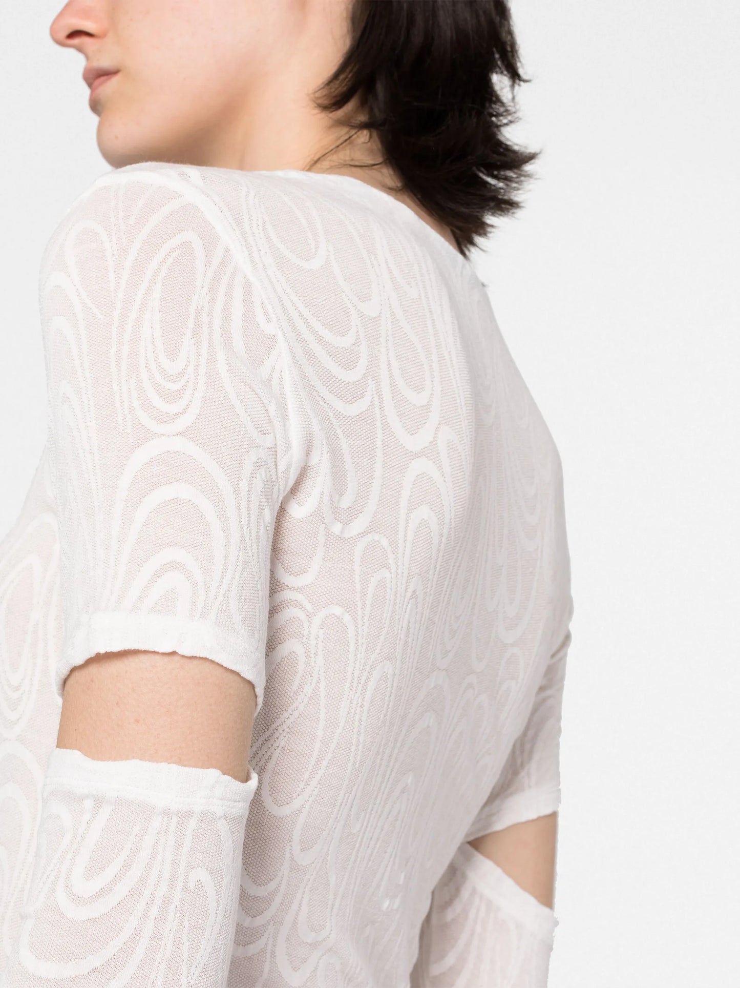 Psychedelic-print cut-out top