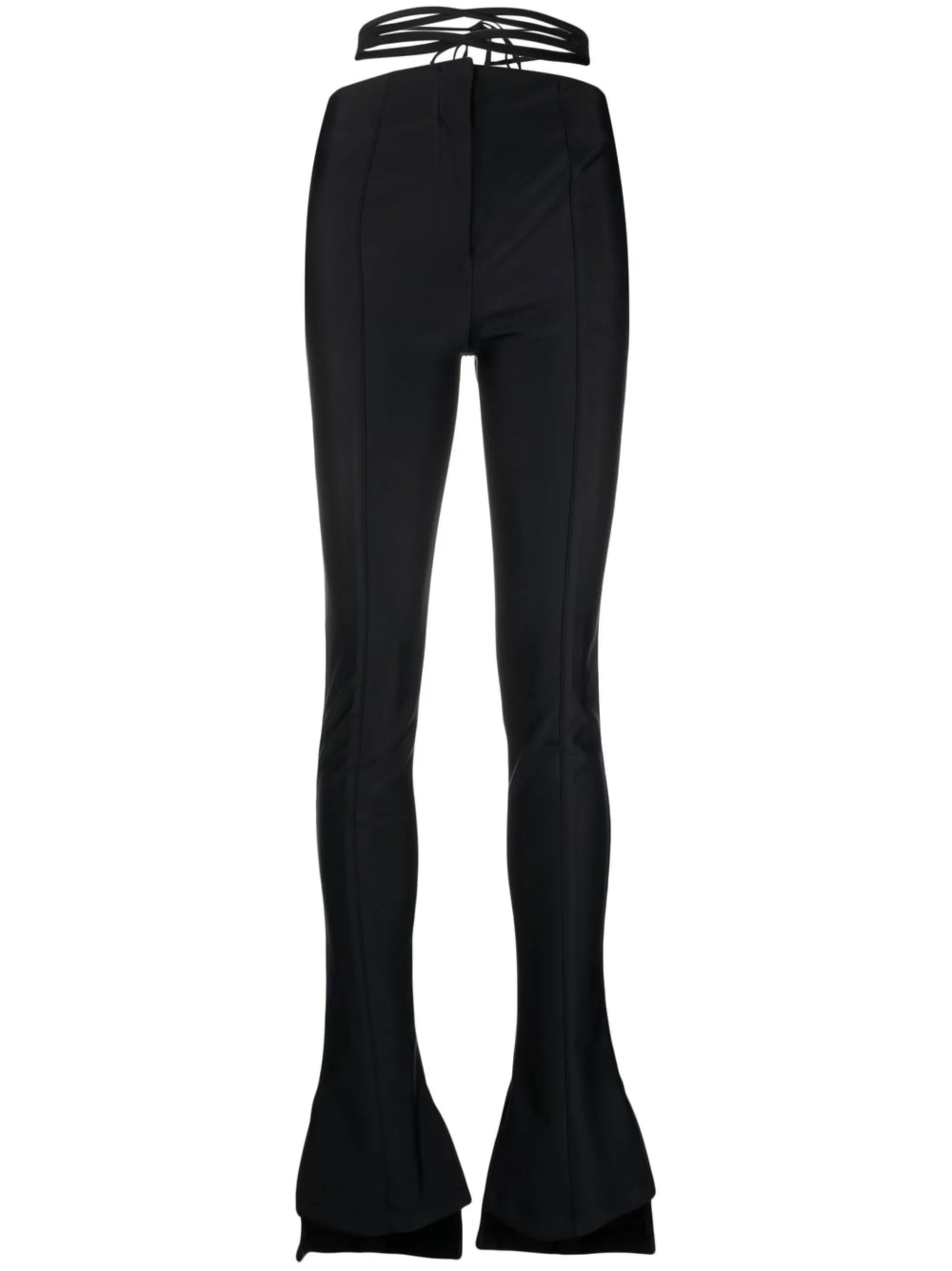 waist-strap flared leggings