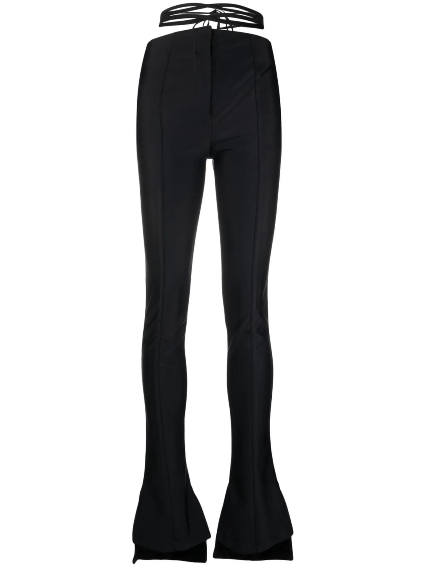 waist-strap flared leggings