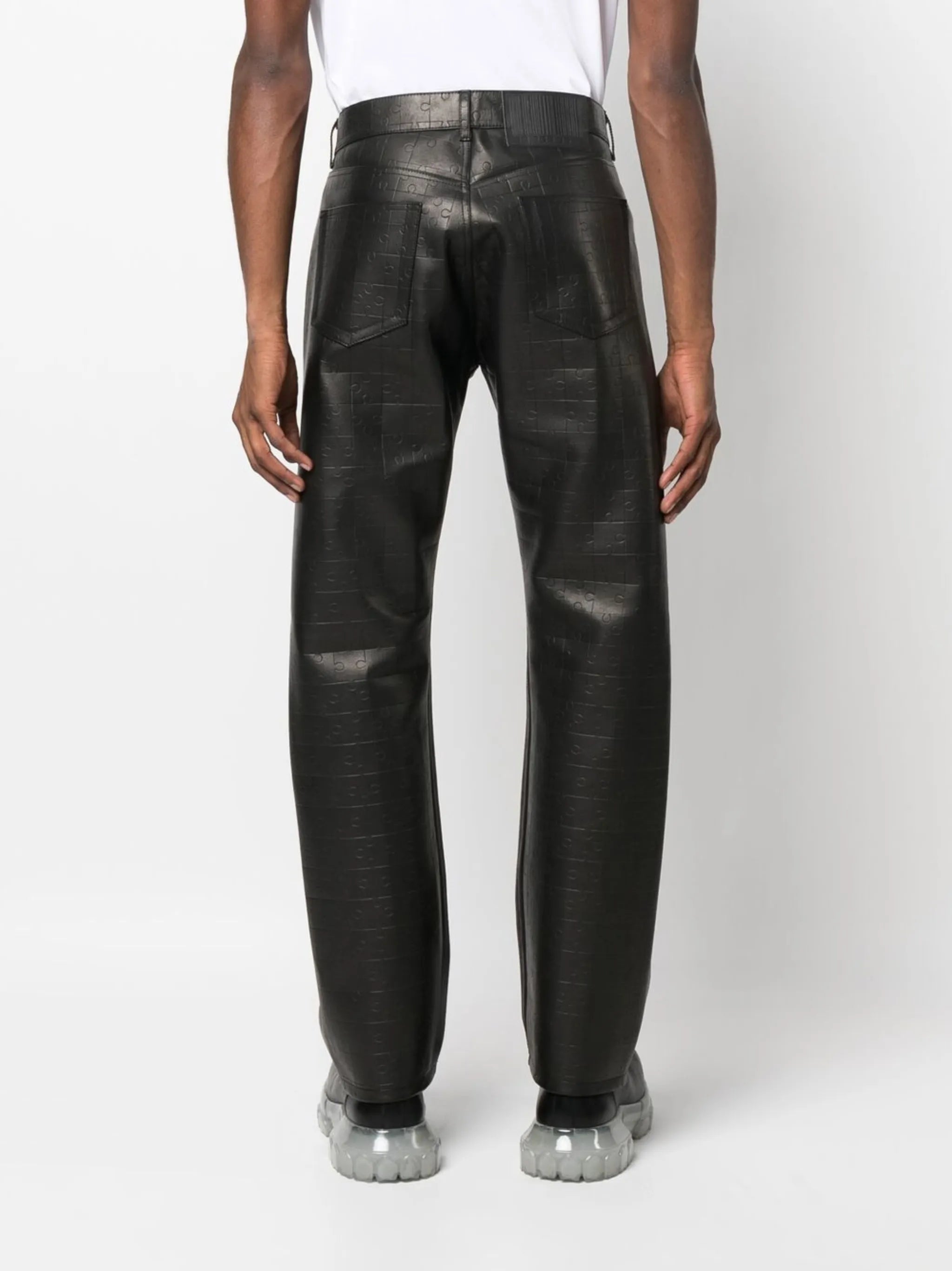 Puzzle leather trousers