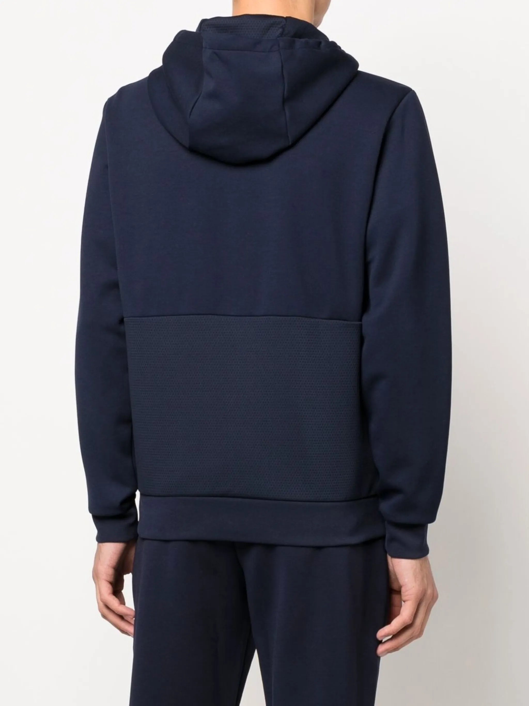 logo-patch zipped hoodie