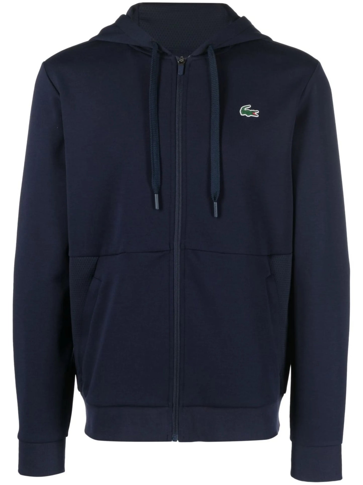 logo-patch zipped hoodie