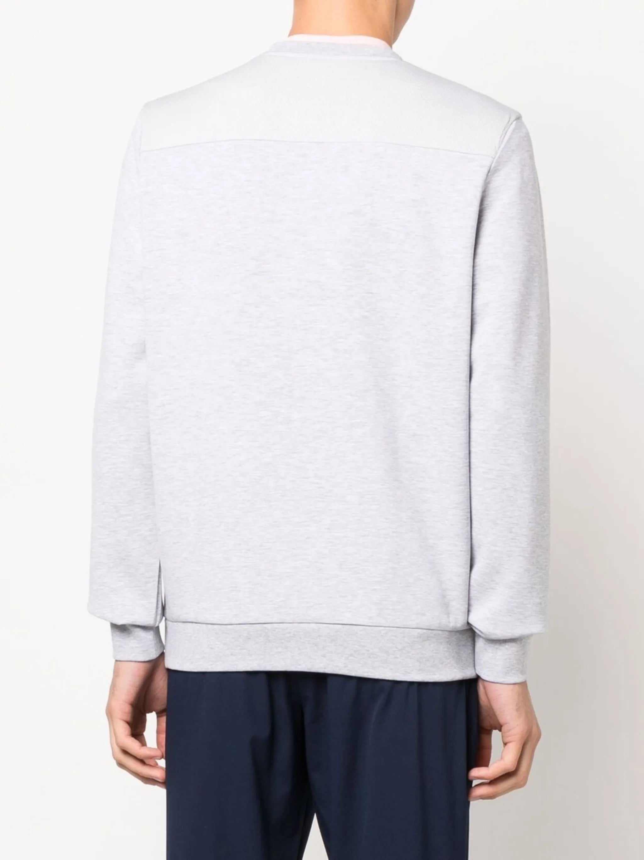 logo-patch crew neck jumper