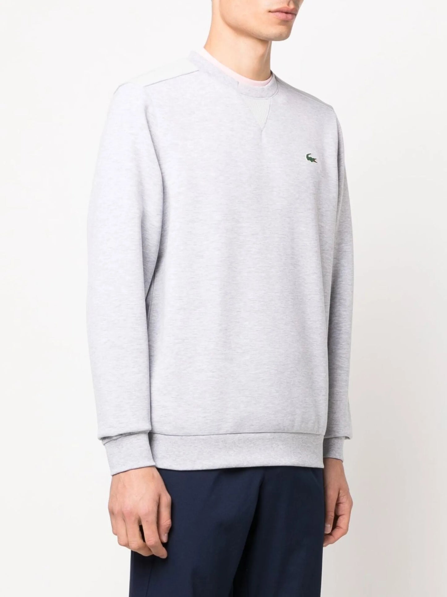 logo-patch crew neck jumper