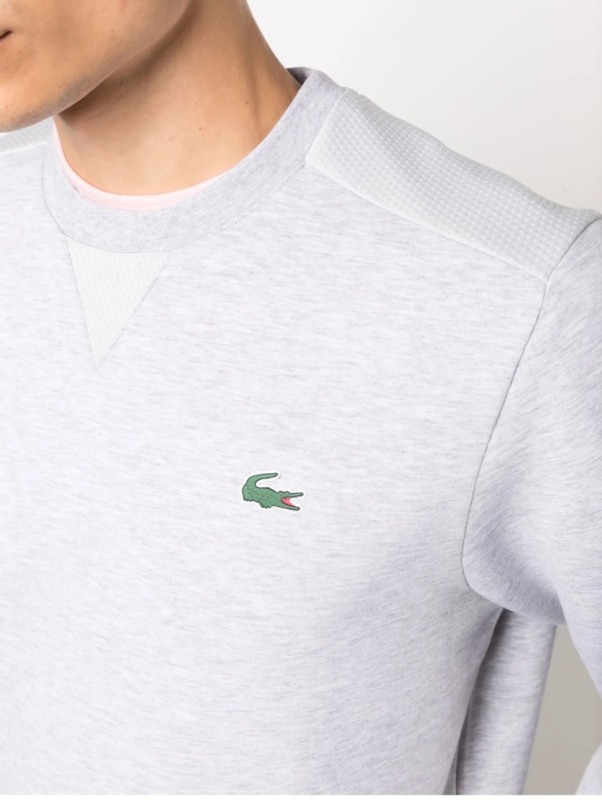 logo-patch crew neck jumper