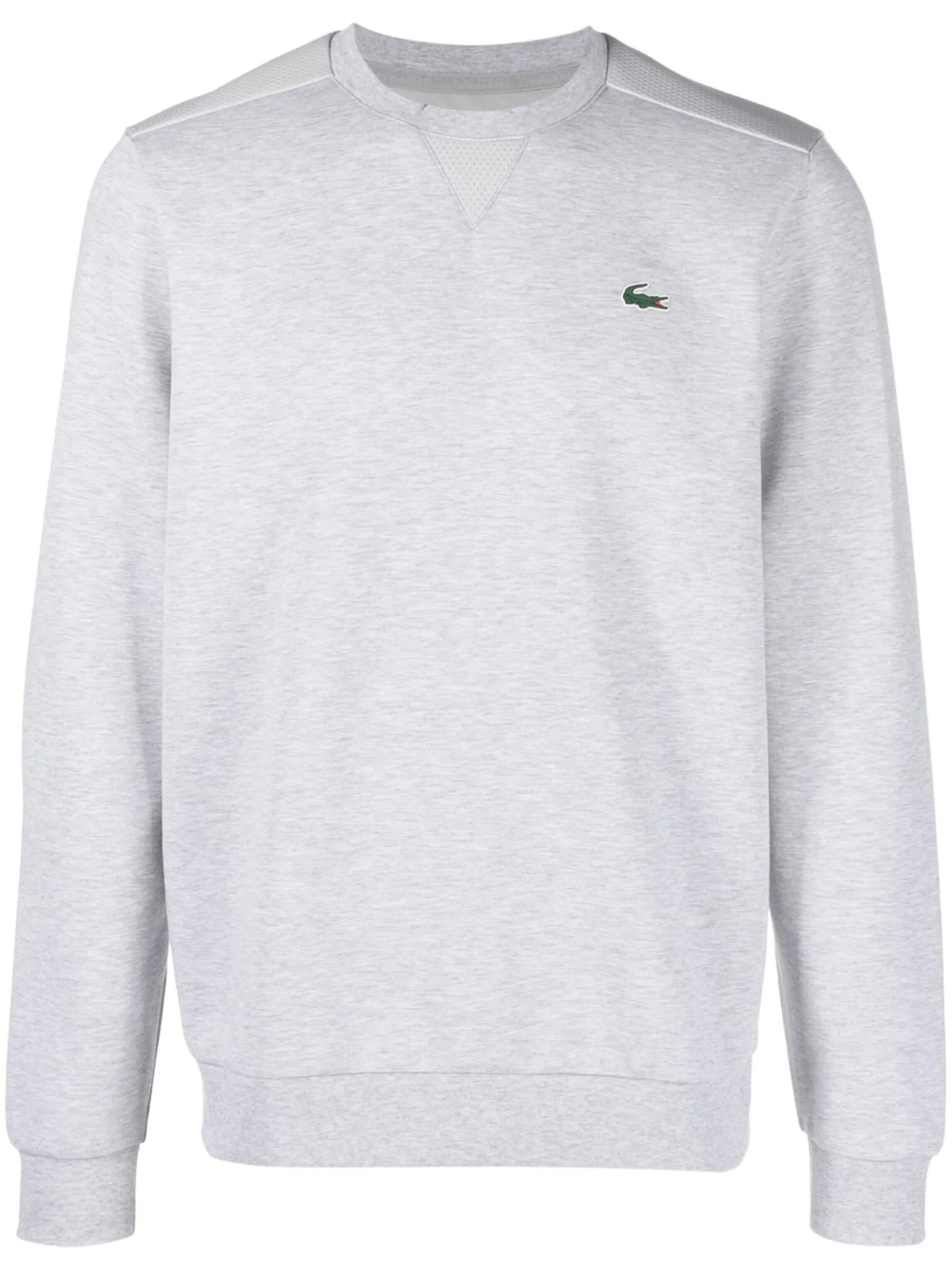 logo-patch crew neck jumper