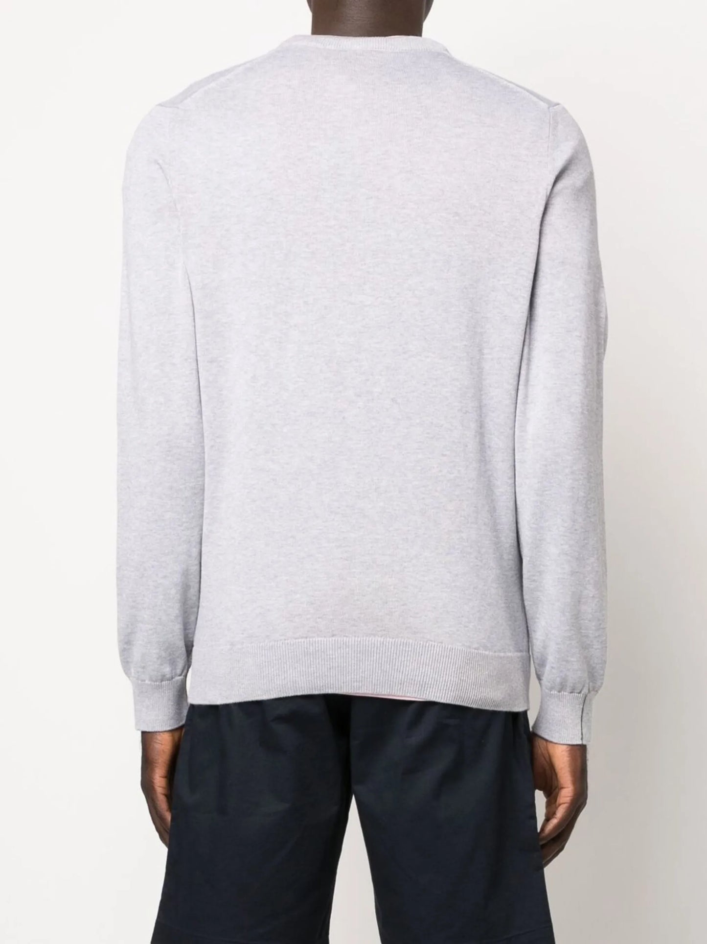 logo-patch crew neck sweater