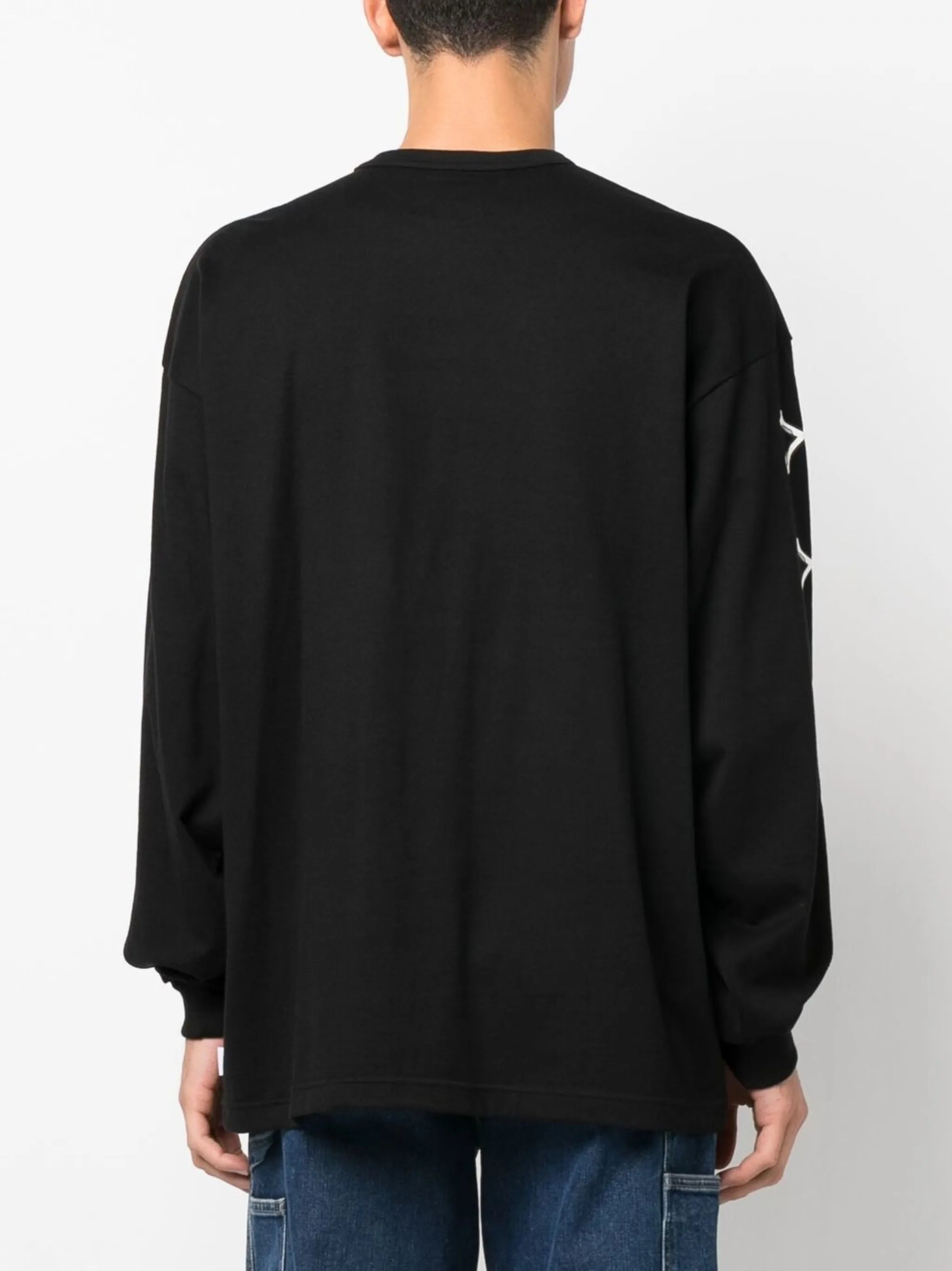 graphic sleeve print cotton T-shirt