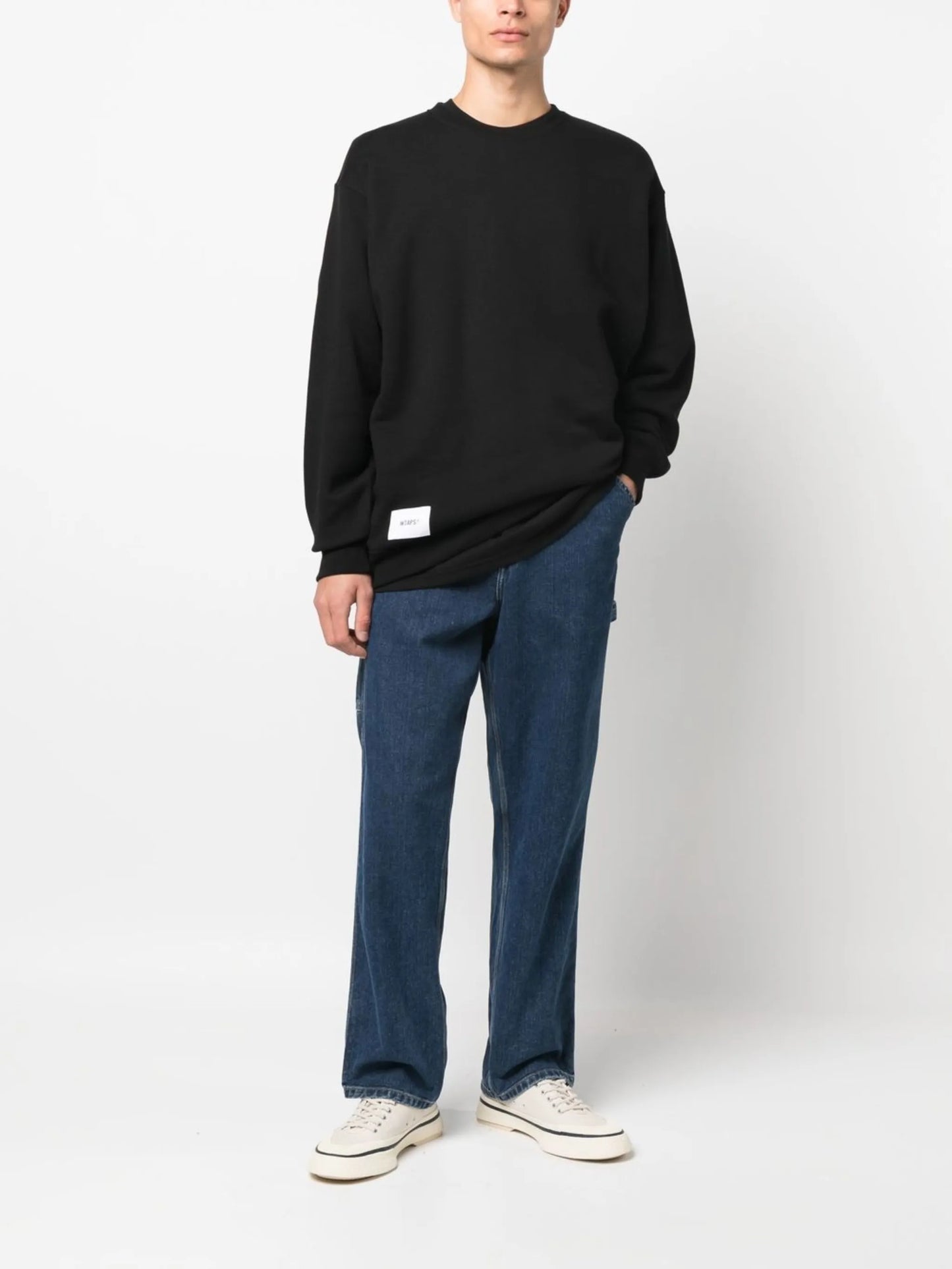 logo-patch cotton sweatshirt