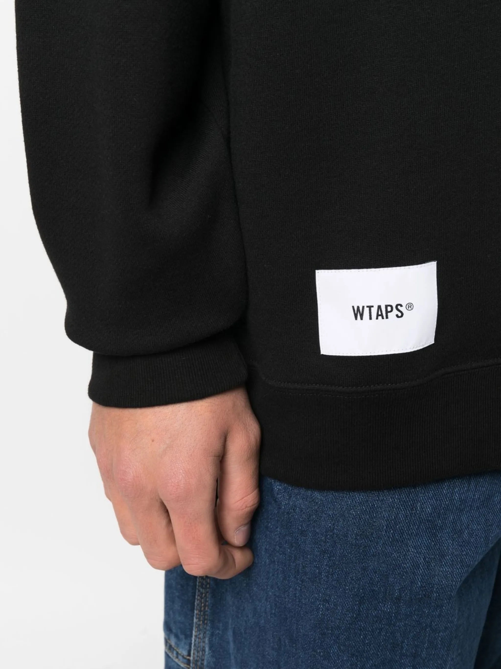 logo-patch cotton sweatshirt