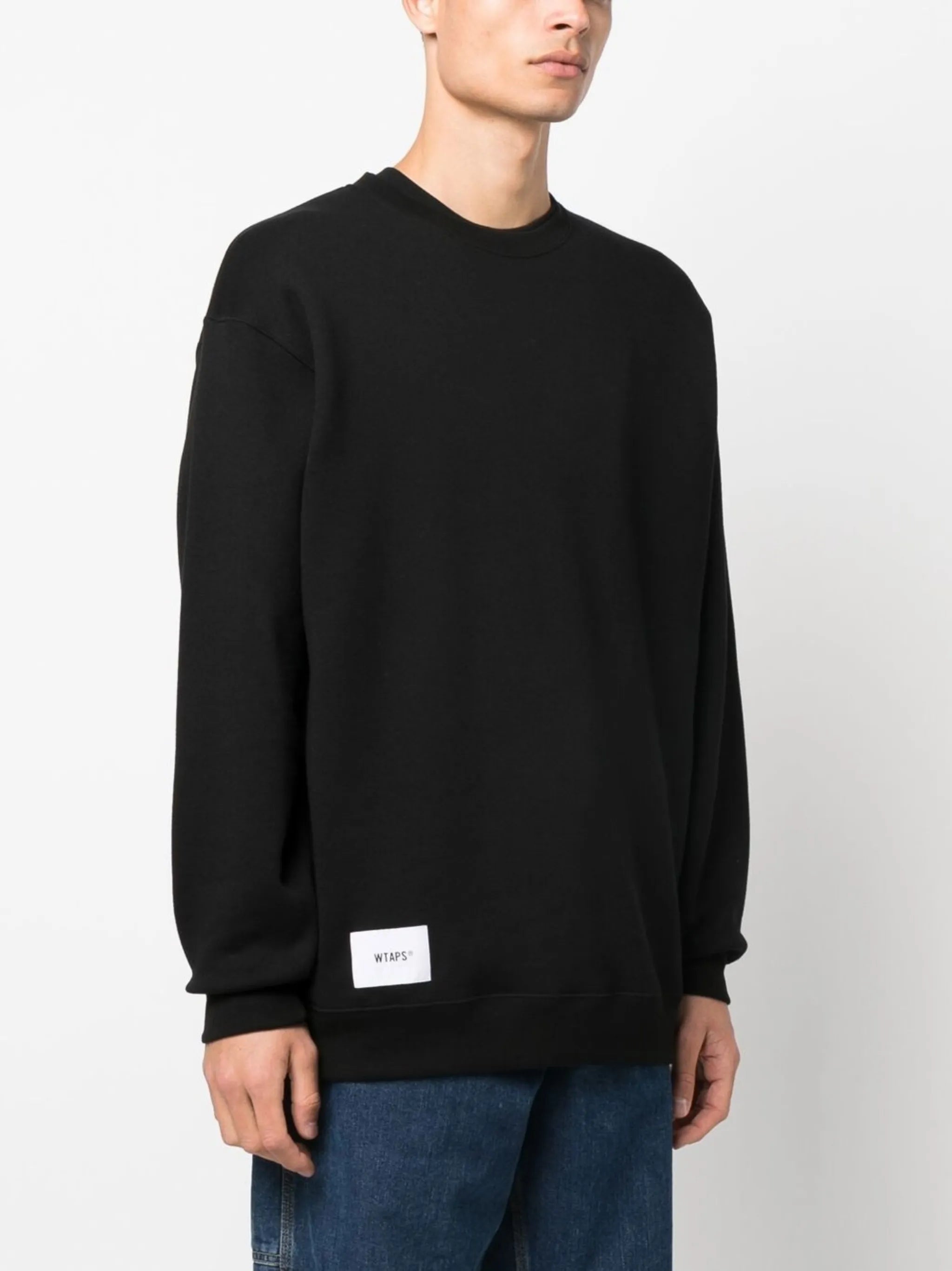 logo-patch cotton sweatshirt