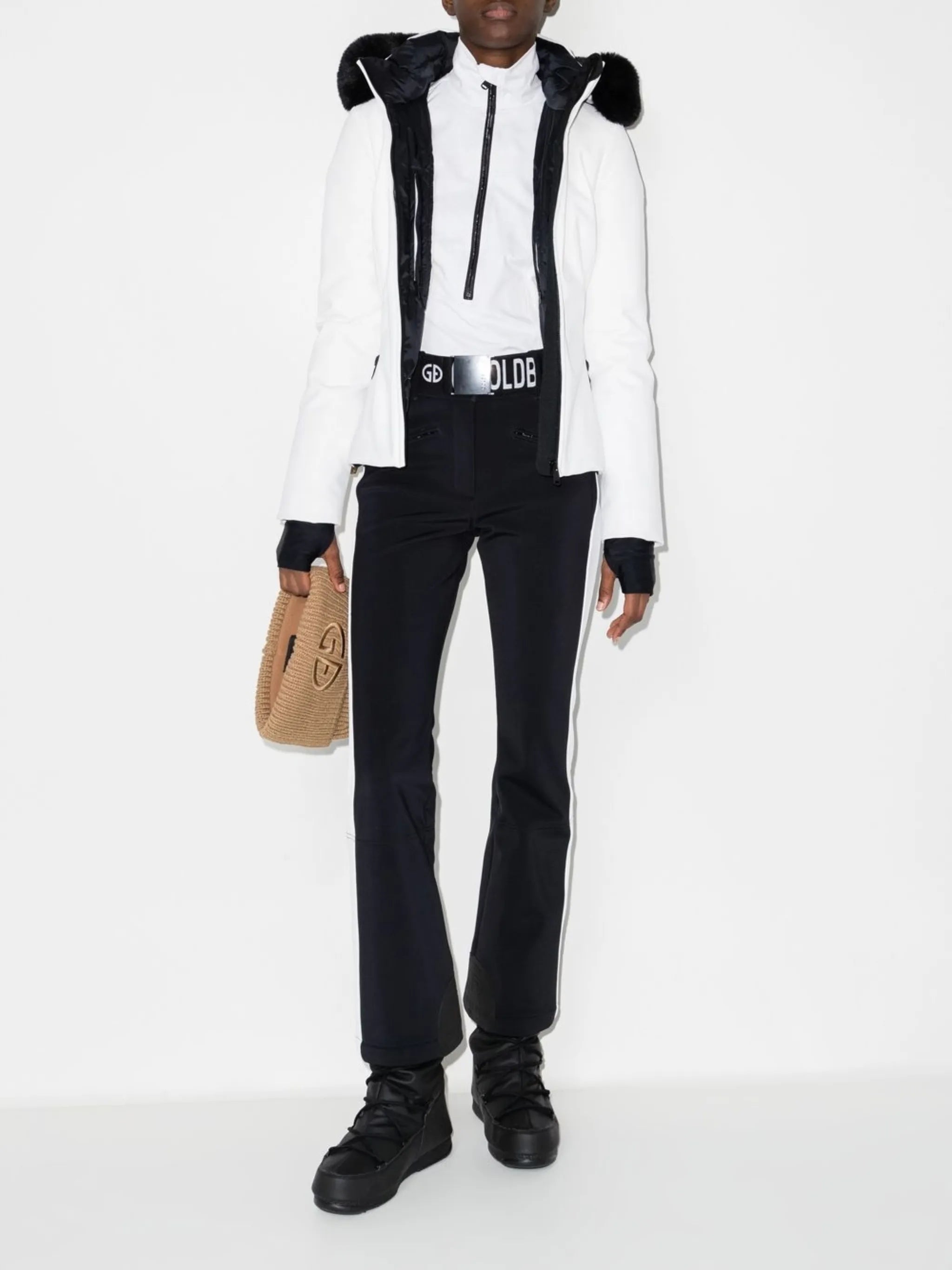 Hida belted ski jacket