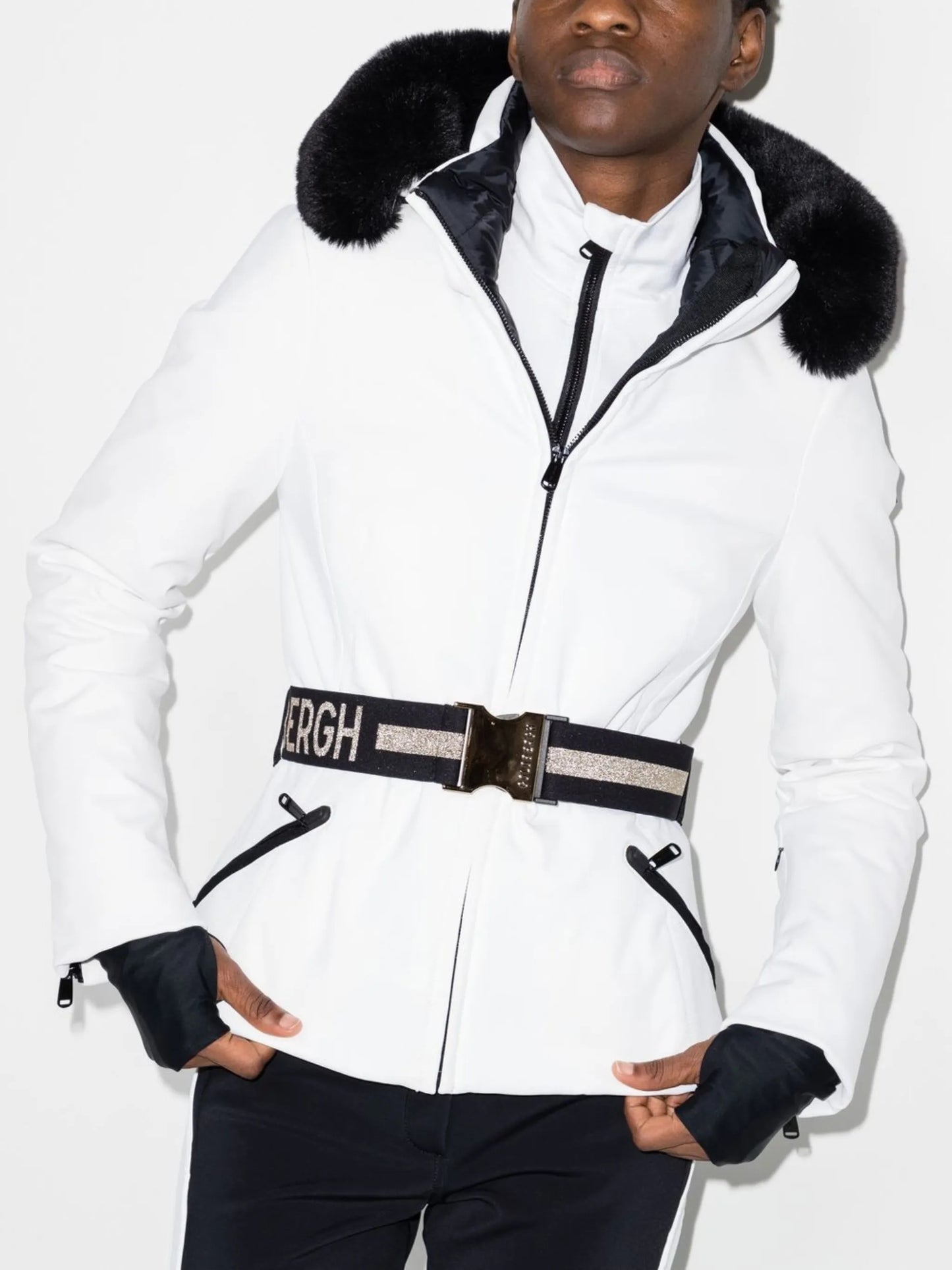 Hida belted ski jacket