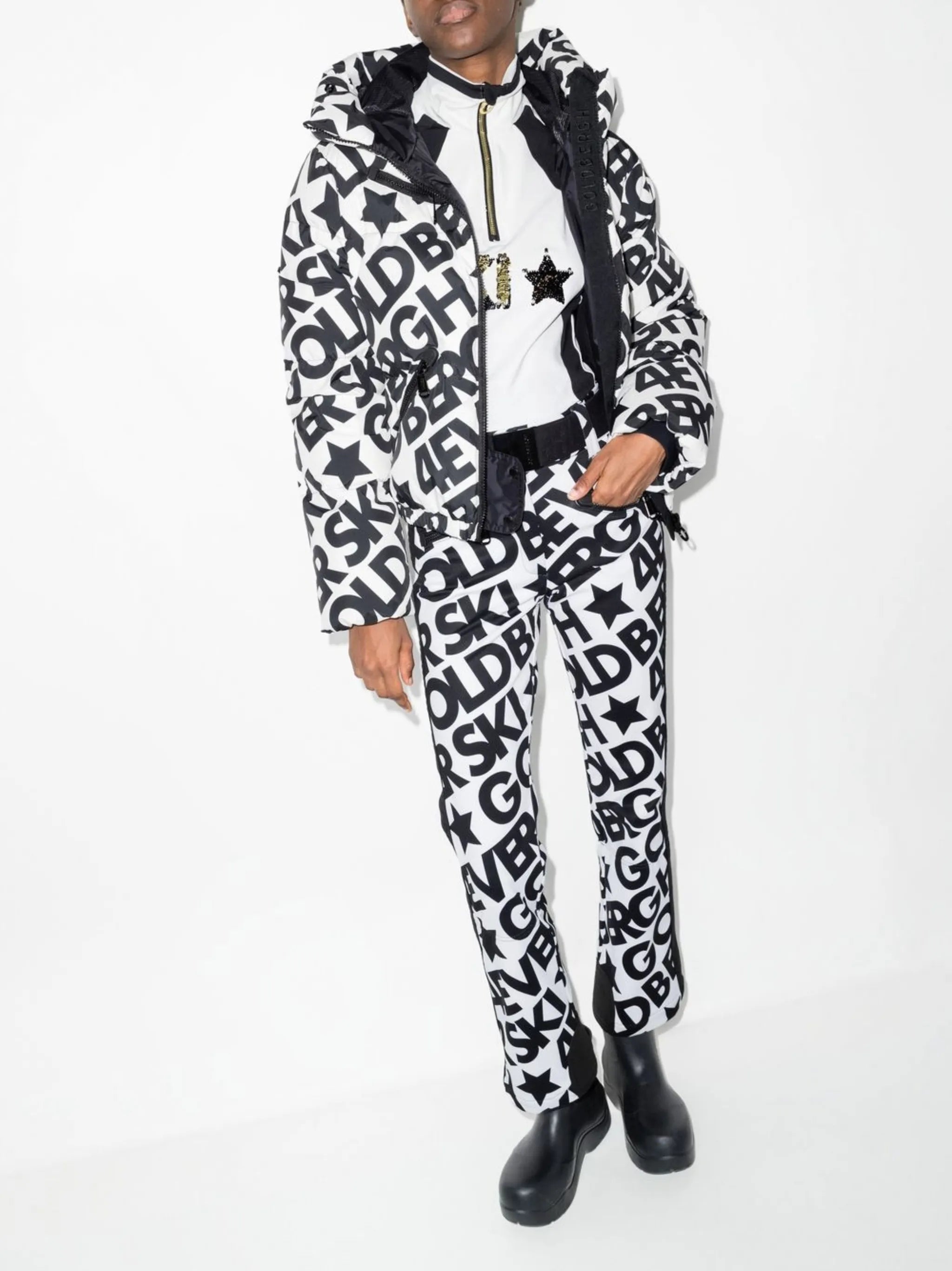 Carter logo-print padded jacket