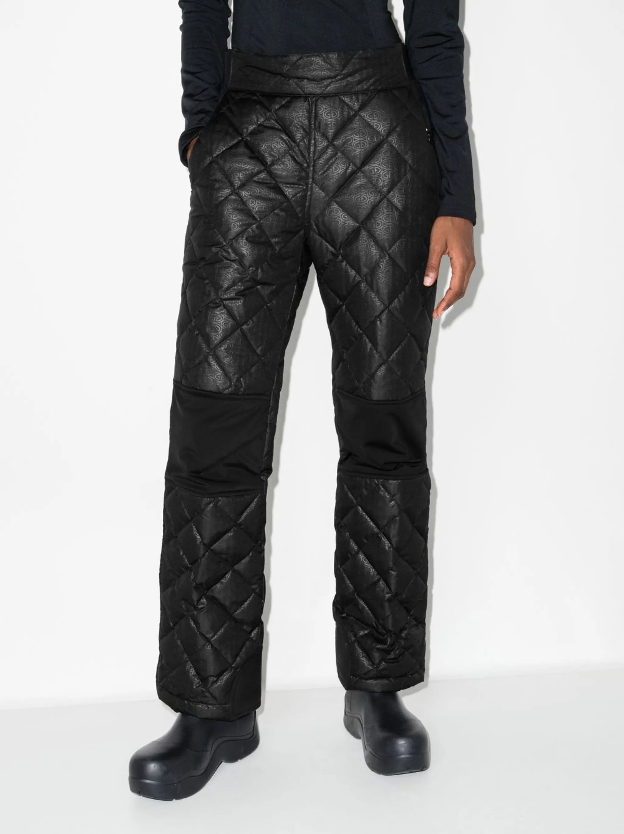 Kaya quilted straight-leg trousers