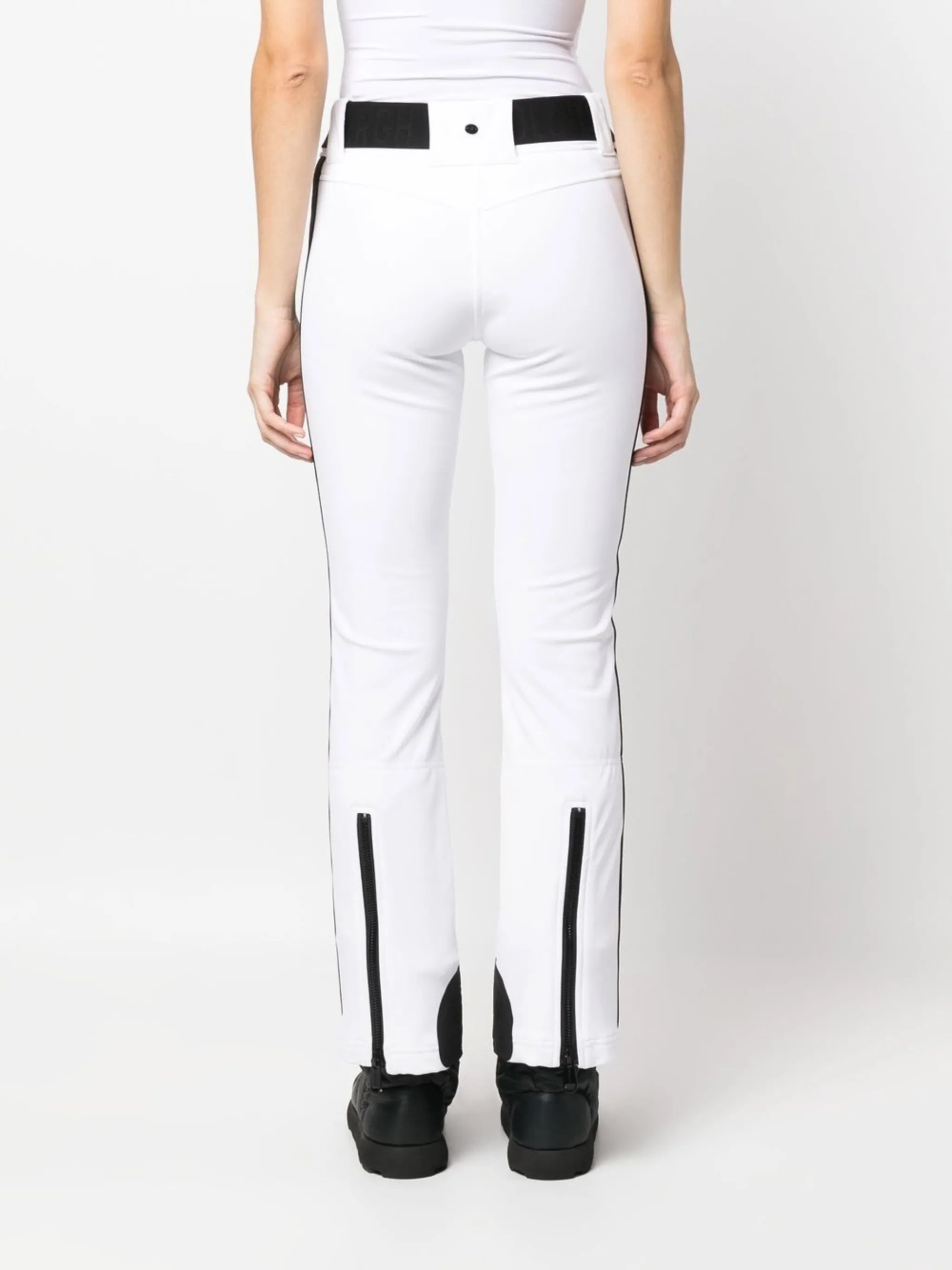 Cher metallic-stripe ski trousser