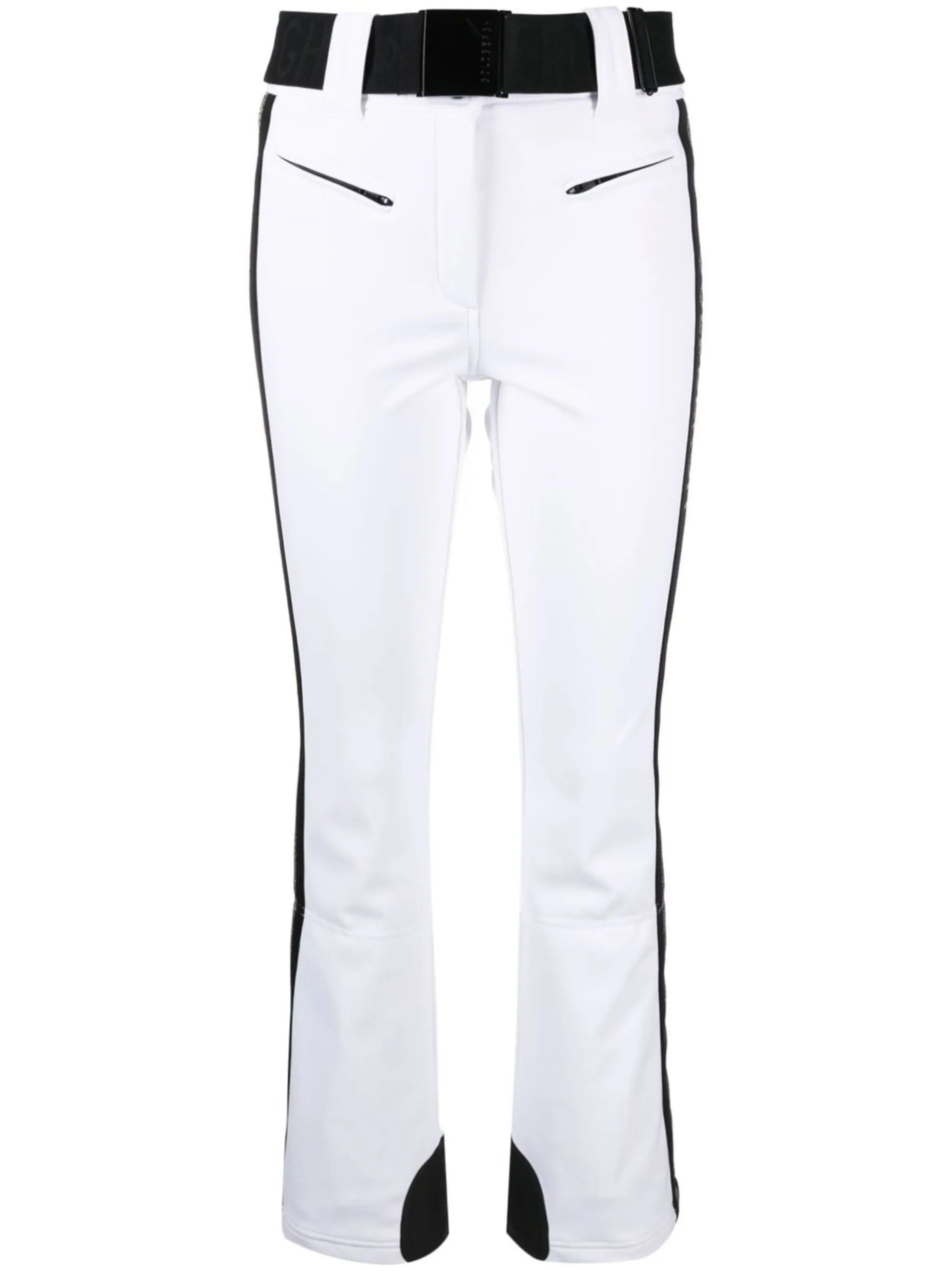 Cher metallic-stripe ski trousser