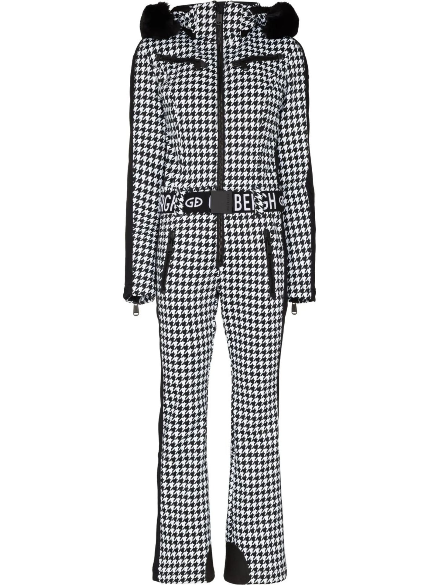 France houndstooth-print ski suit