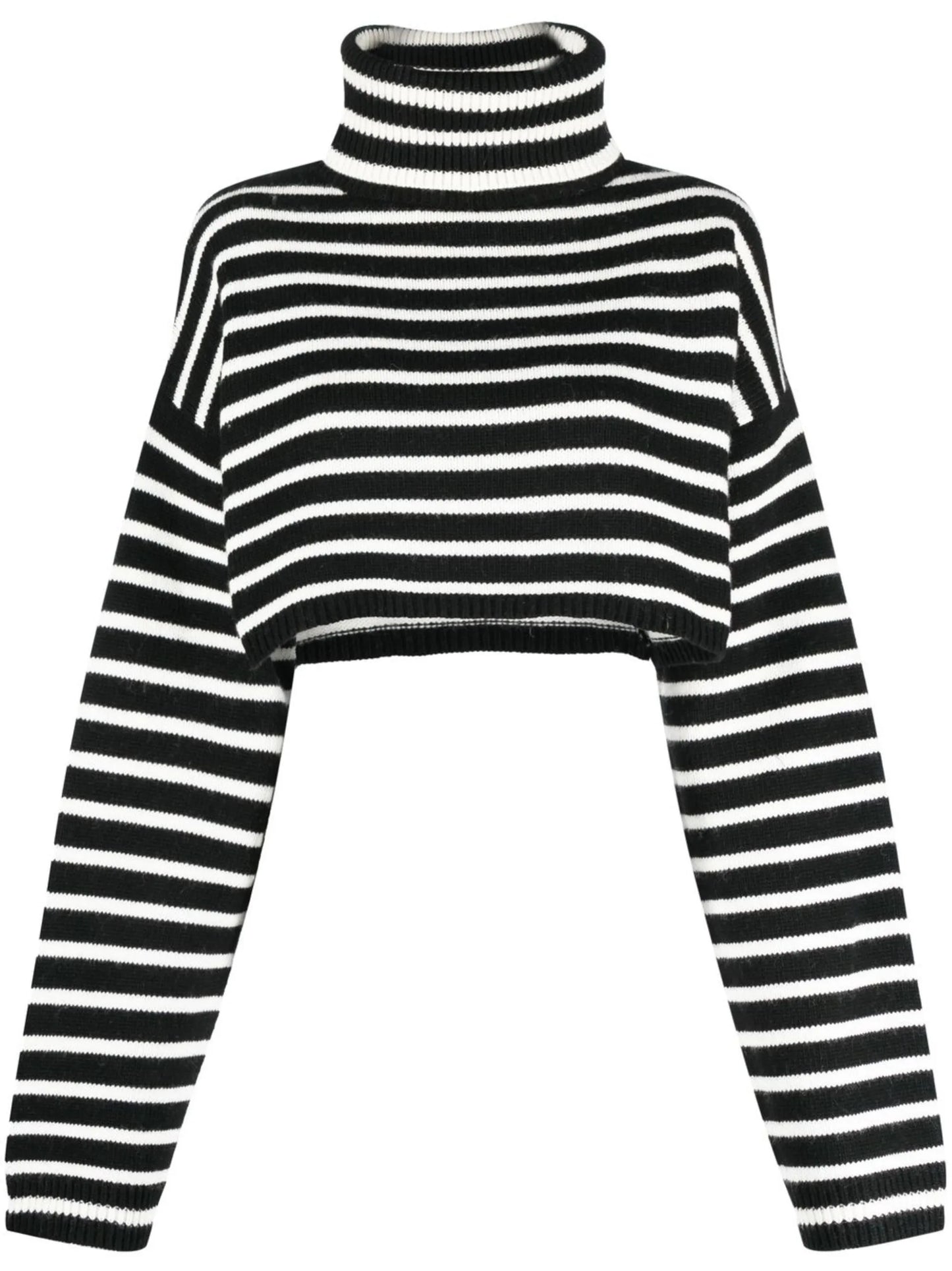striped-knit cropped jumper