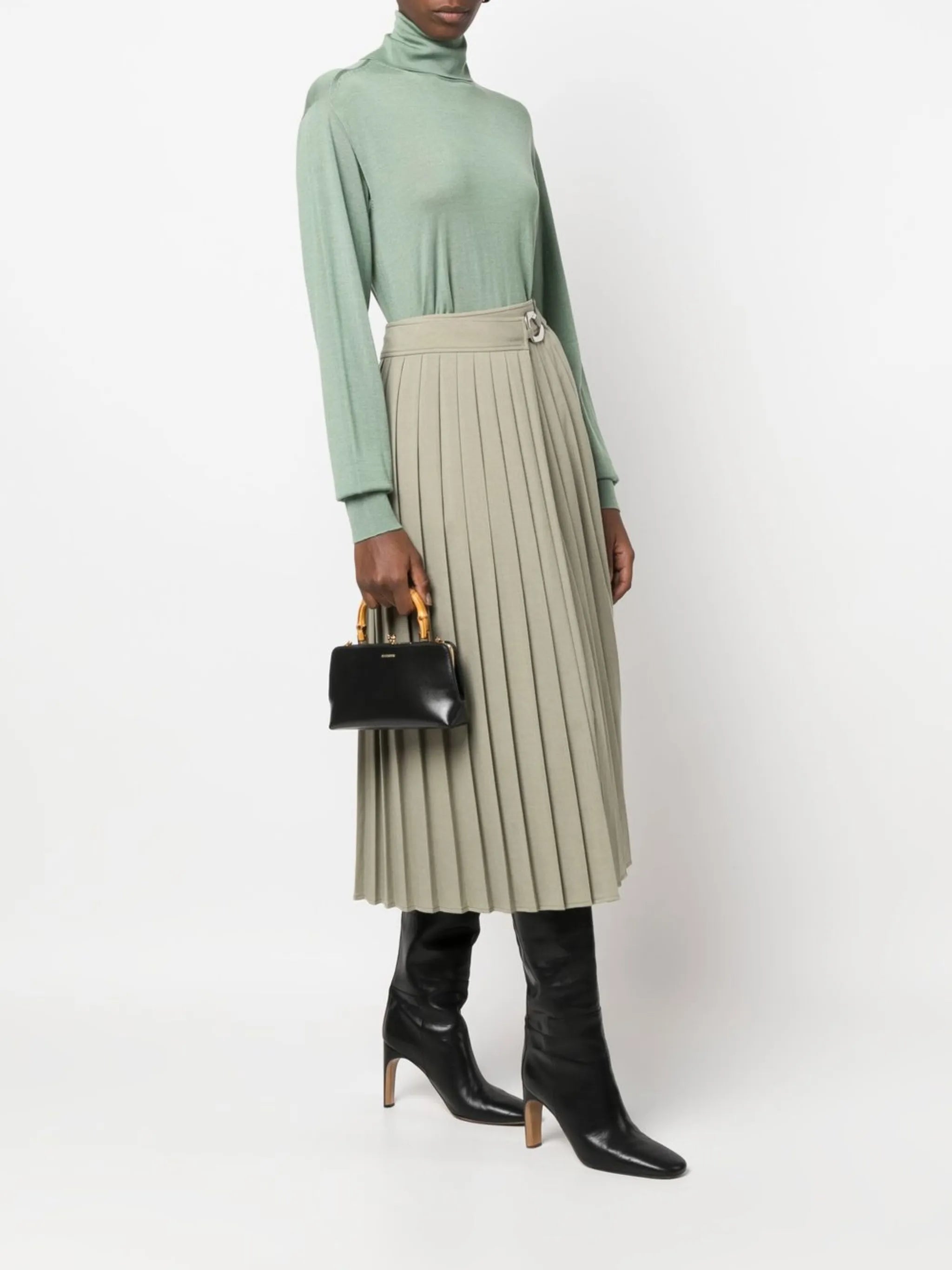 Goji bamboo-handle mini bag