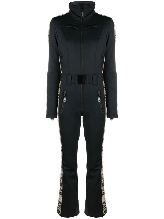 belted ski jumpsuit