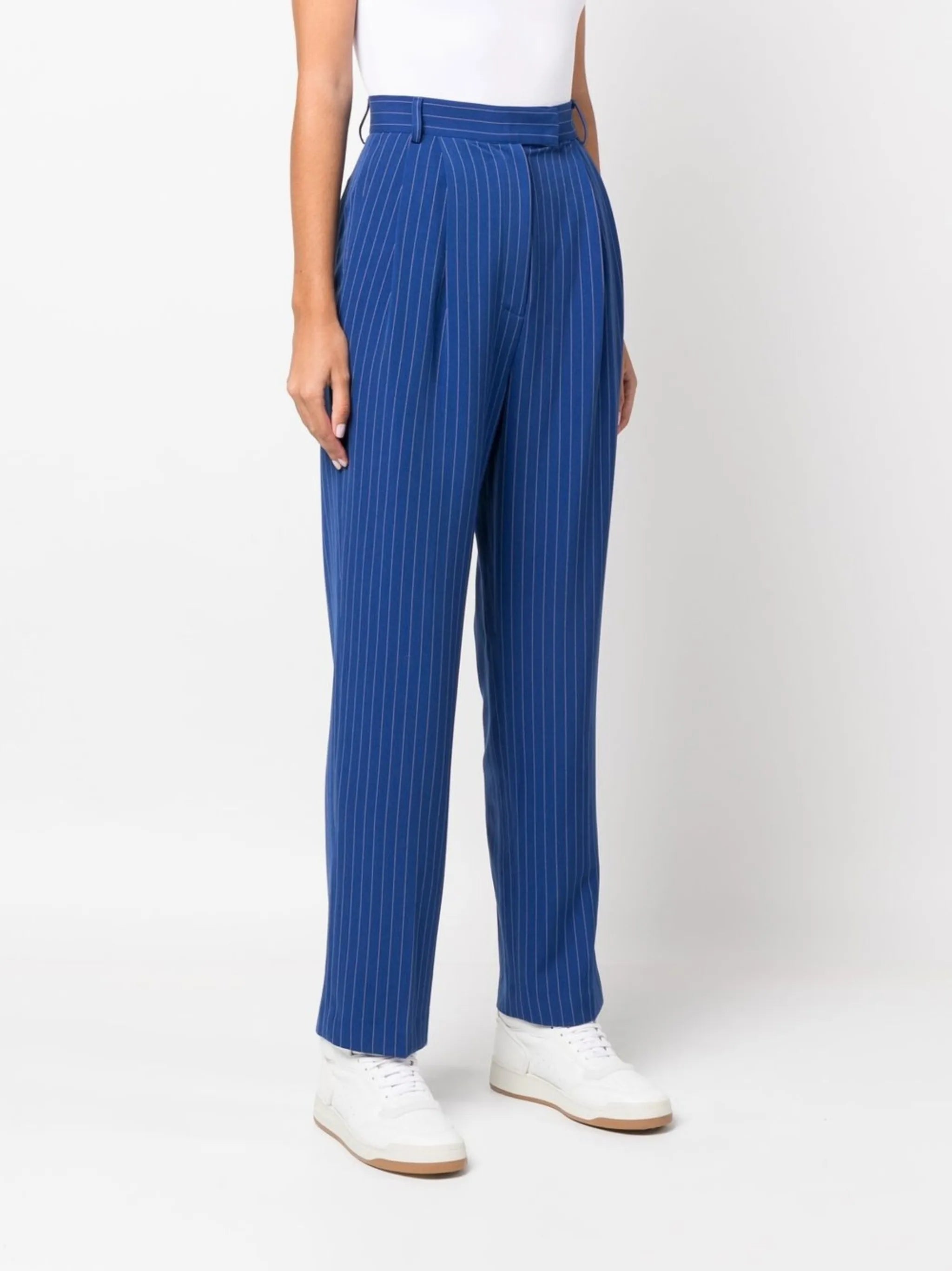 Bea pinstripe straight-leg trousers