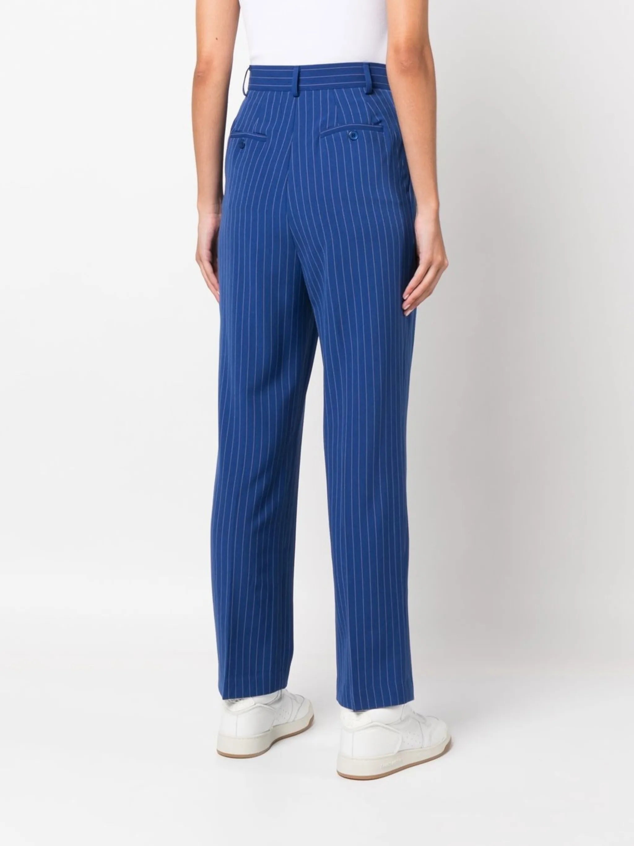 Bea pinstripe straight-leg trousers
