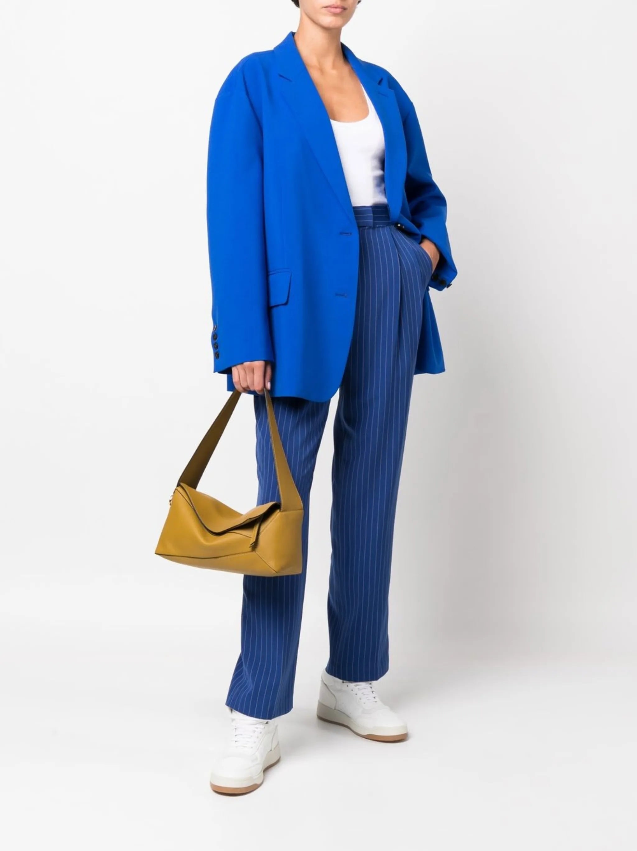 Bea pinstripe straight-leg trousers