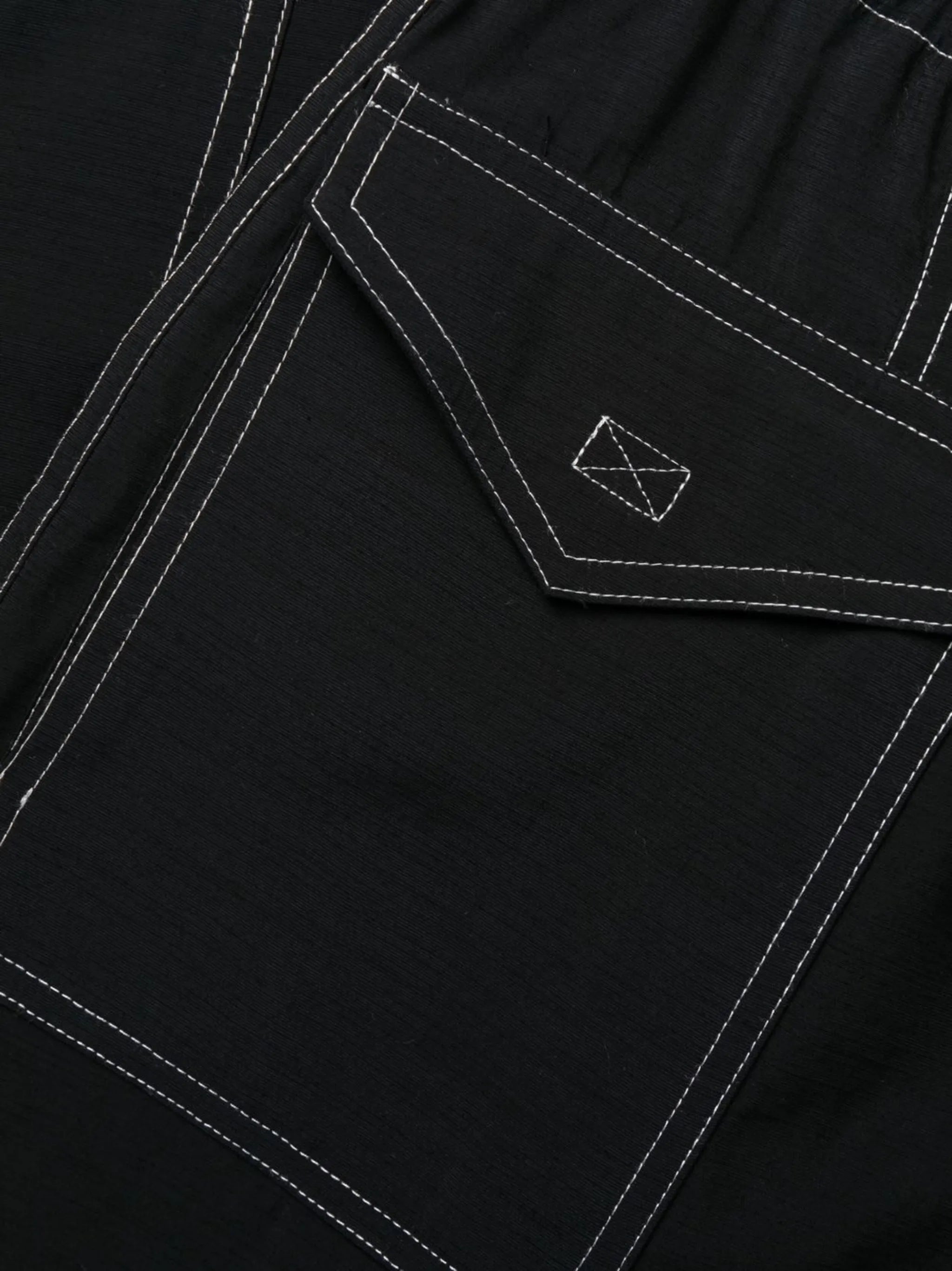 Slub tapered cargo pants