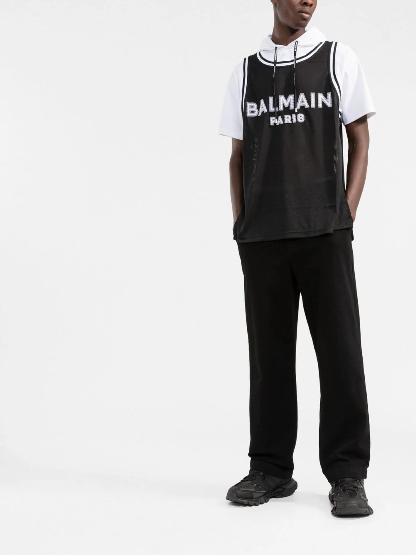 logo hooded T-shirt