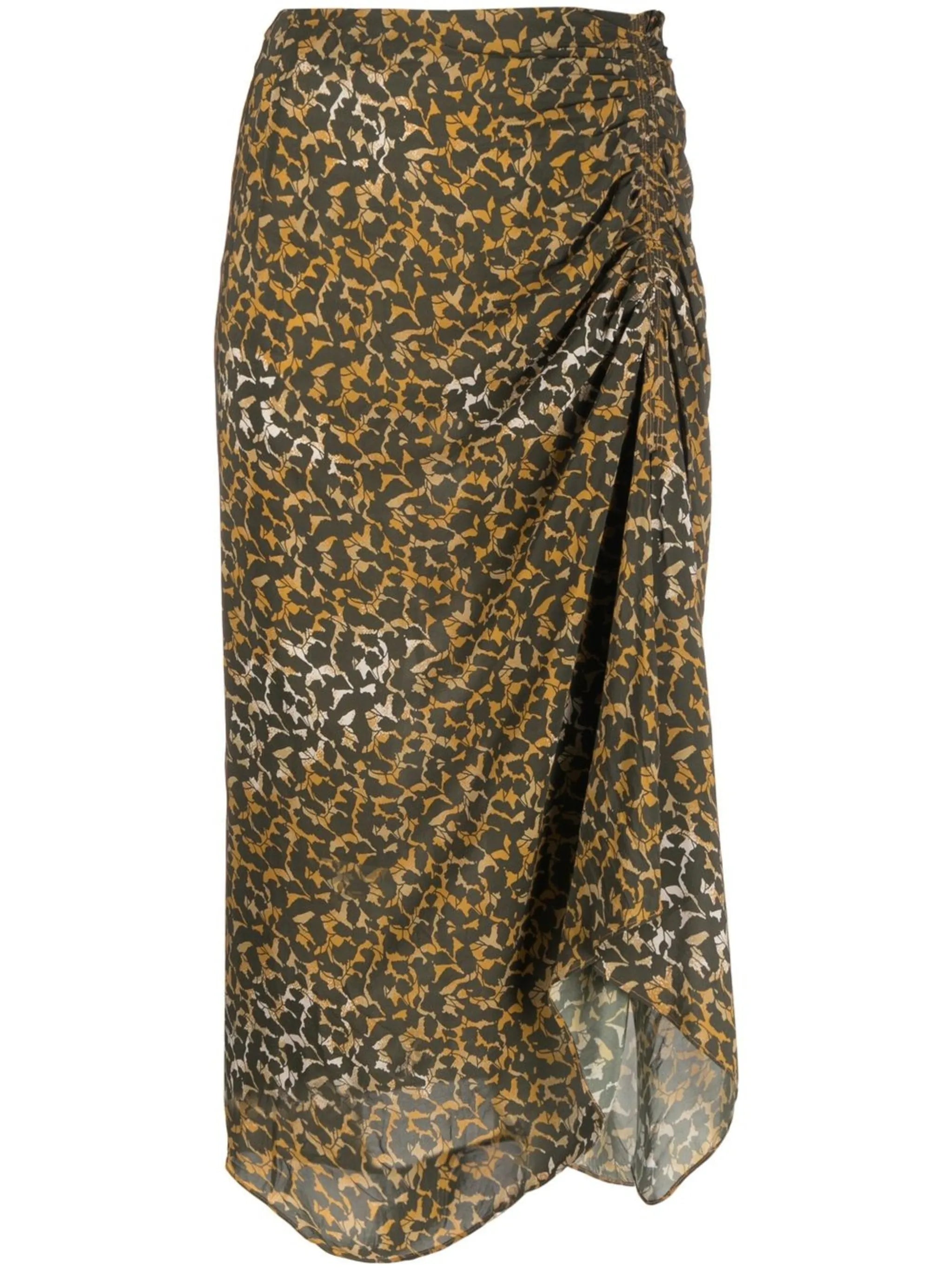 Azaria floral-print draped skirt