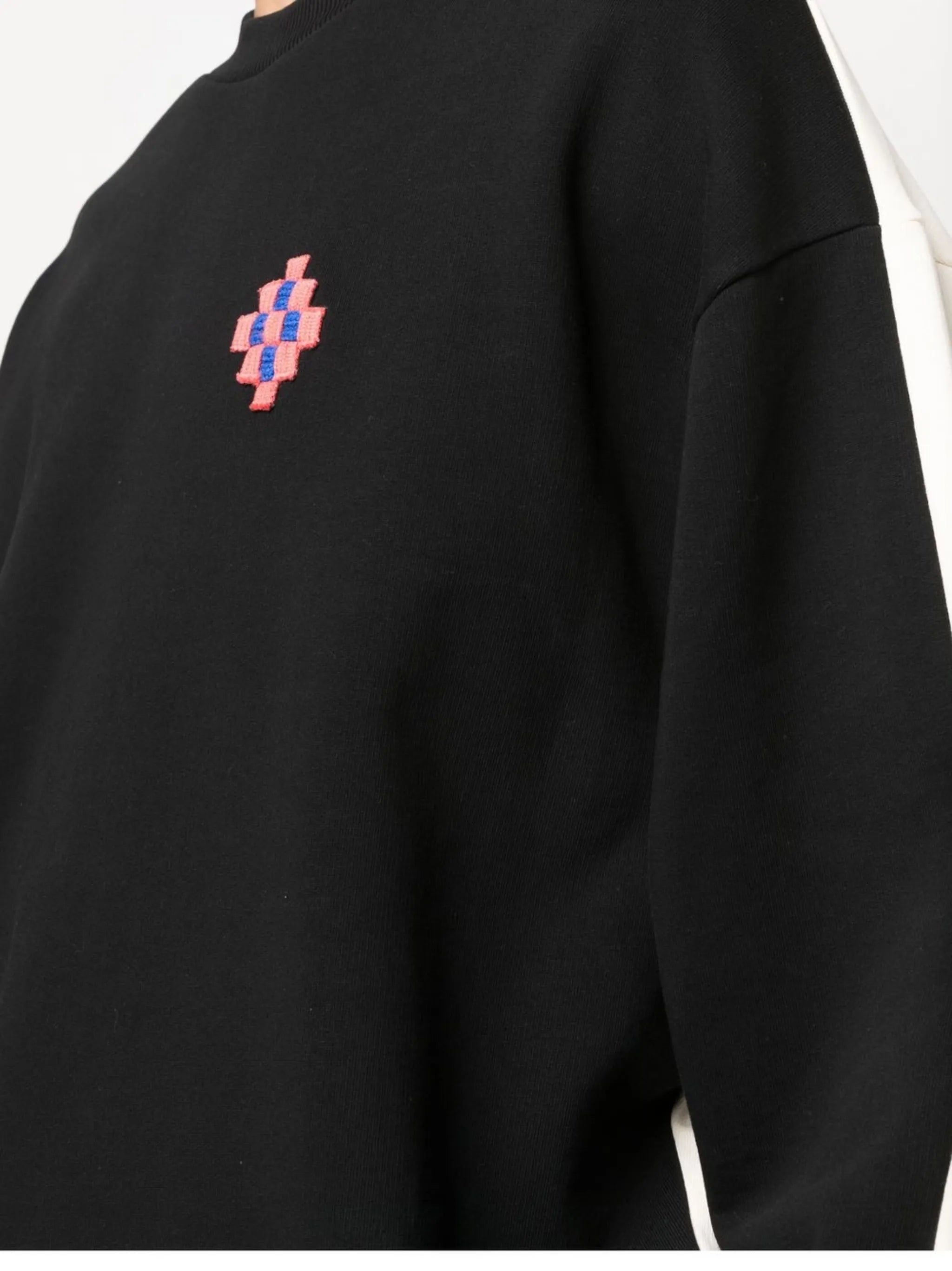 Cross-patch cotton sweatshirt