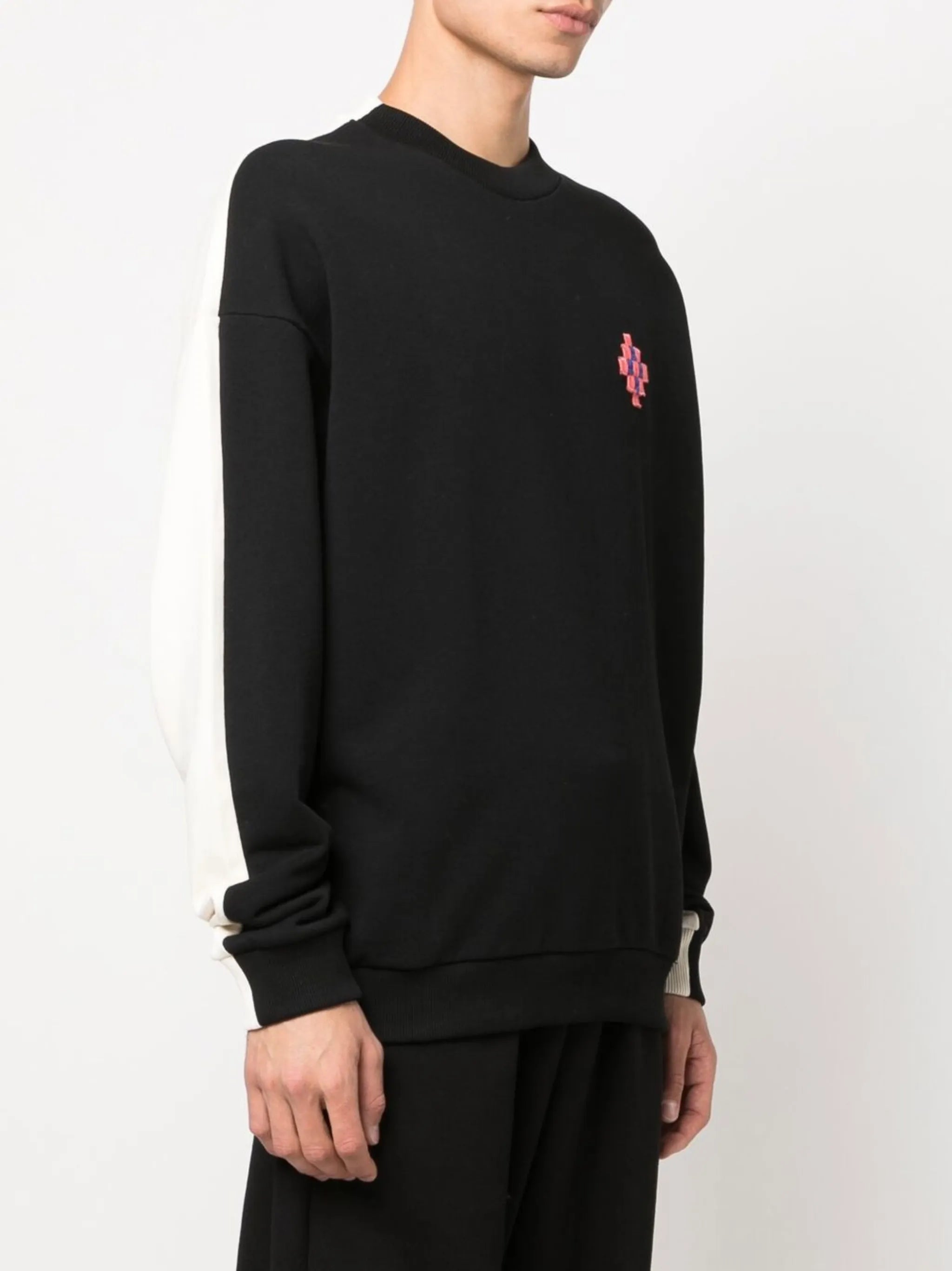 Cross-patch cotton sweatshirt