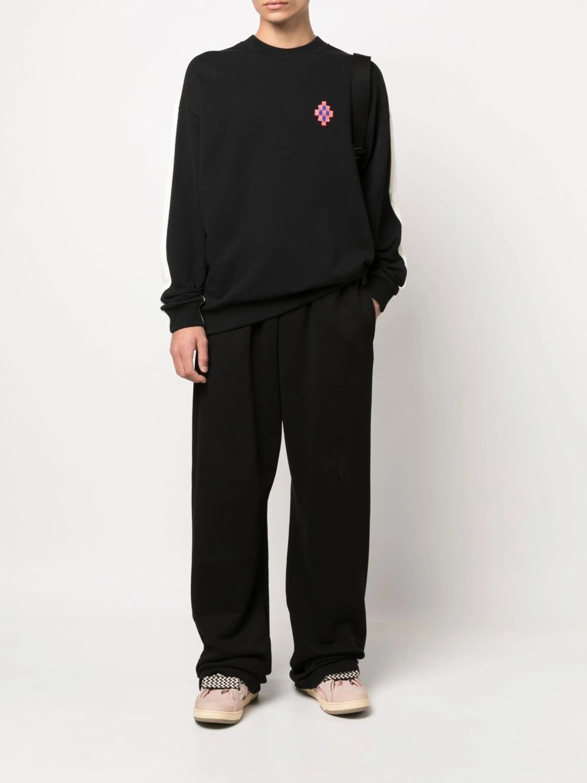 Cross-patch cotton sweatshirt